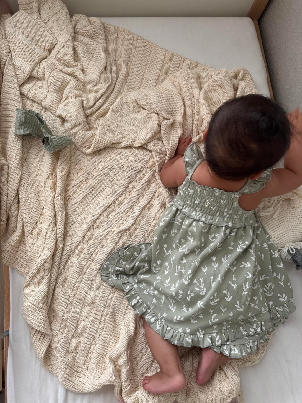 Seafoam Bloom - Kids' Organic Smocked Summer Dress