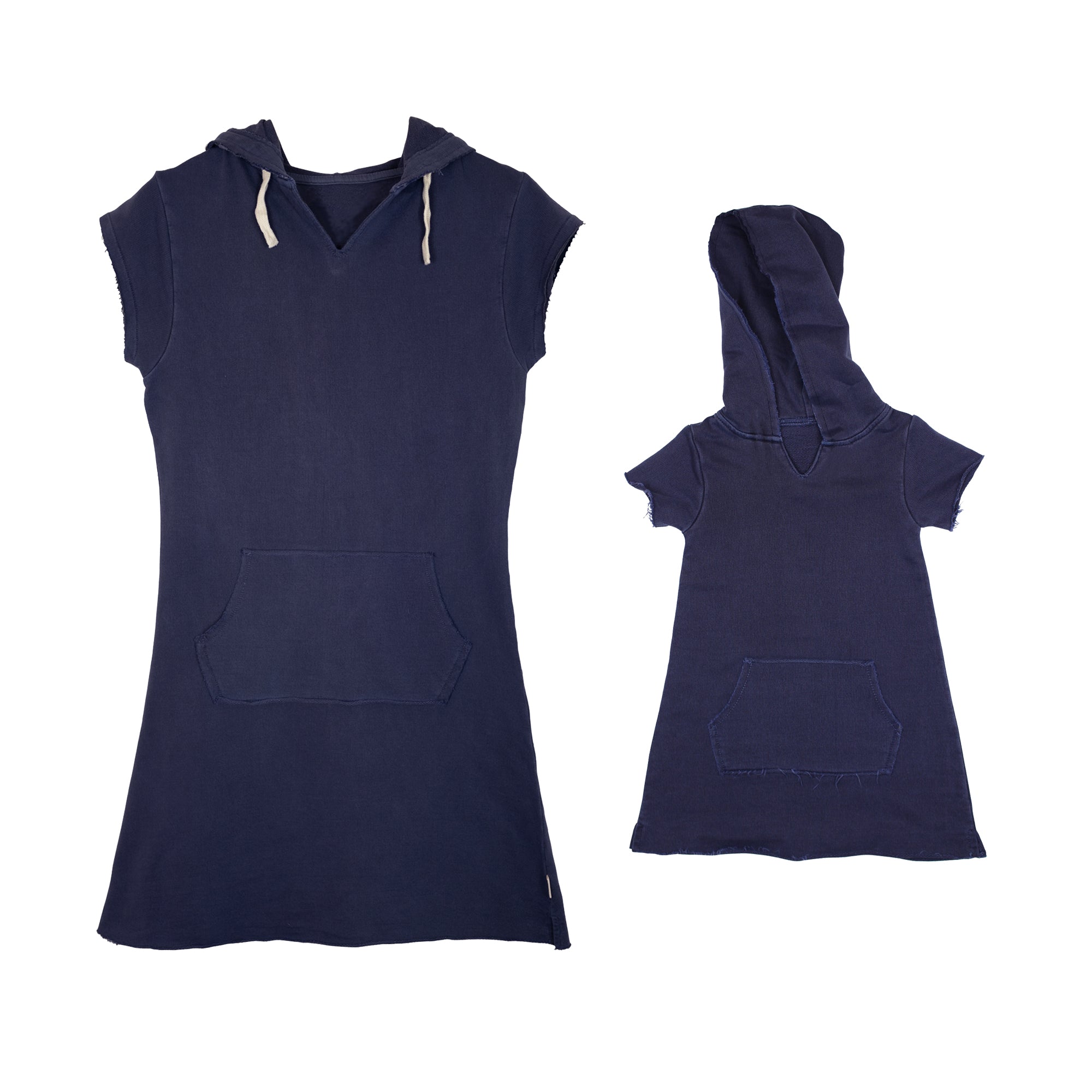 Mom & Mini Hoodie Dress Bundle in Indigo