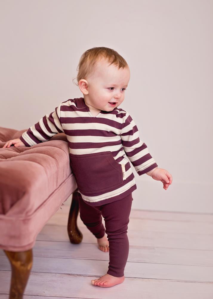Eggplant/Stone Stripe