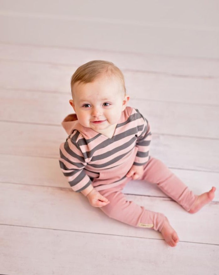 Mauve/Gray Stripe