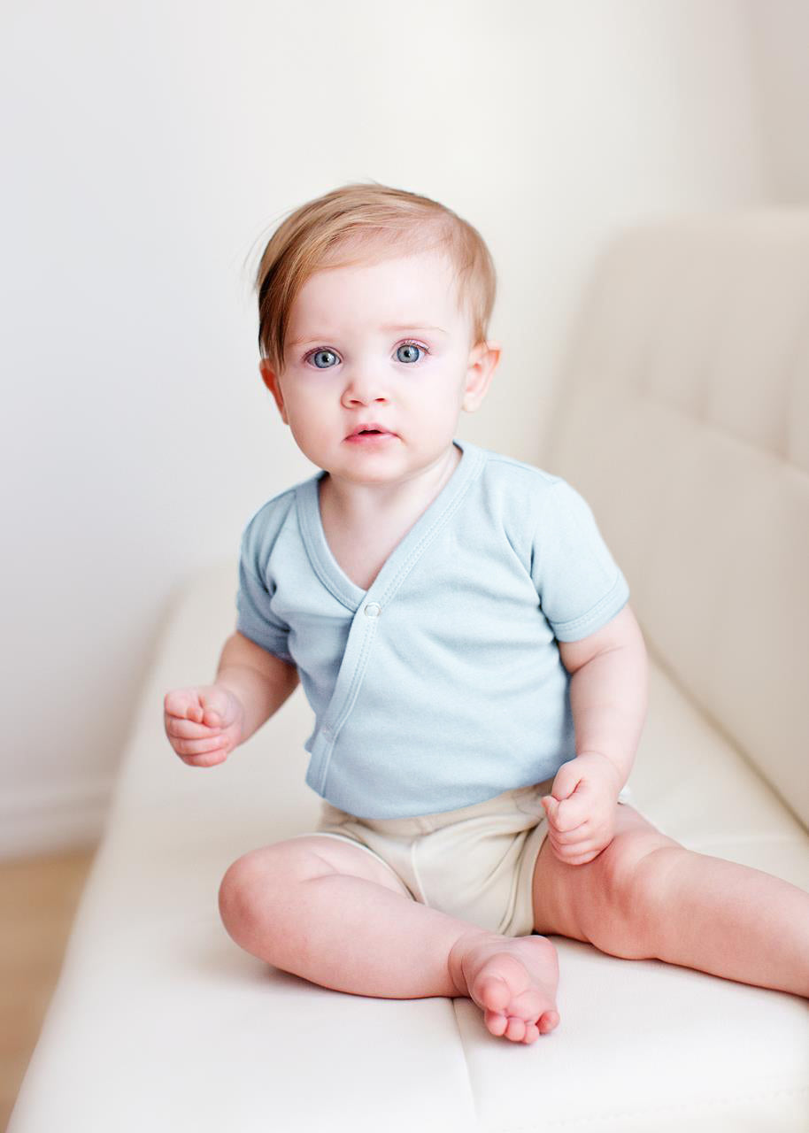 Moonbeam - Organic Short-Sleeve Kimono Bodysuit
