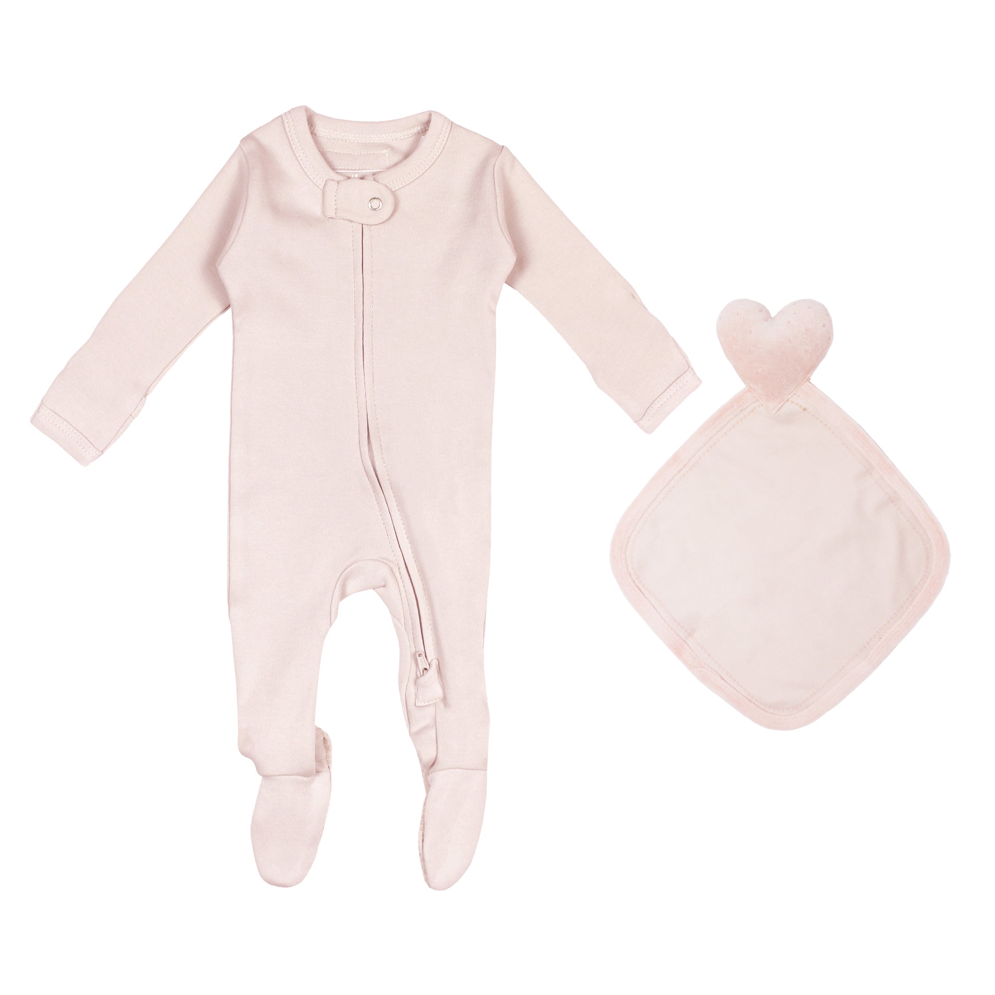 Blush - Footie & Lovey Set