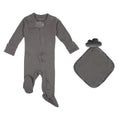 Gray - Footie & Lovey Set
