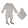 Light Gray - Footie & Lovey Set