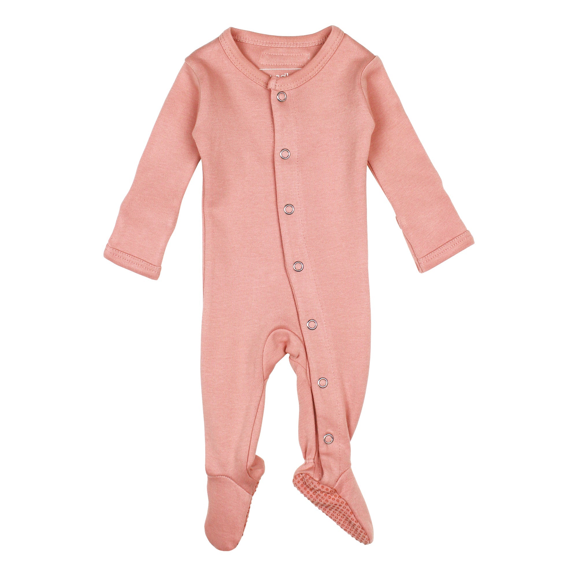 Coral - Organic Snap Footie