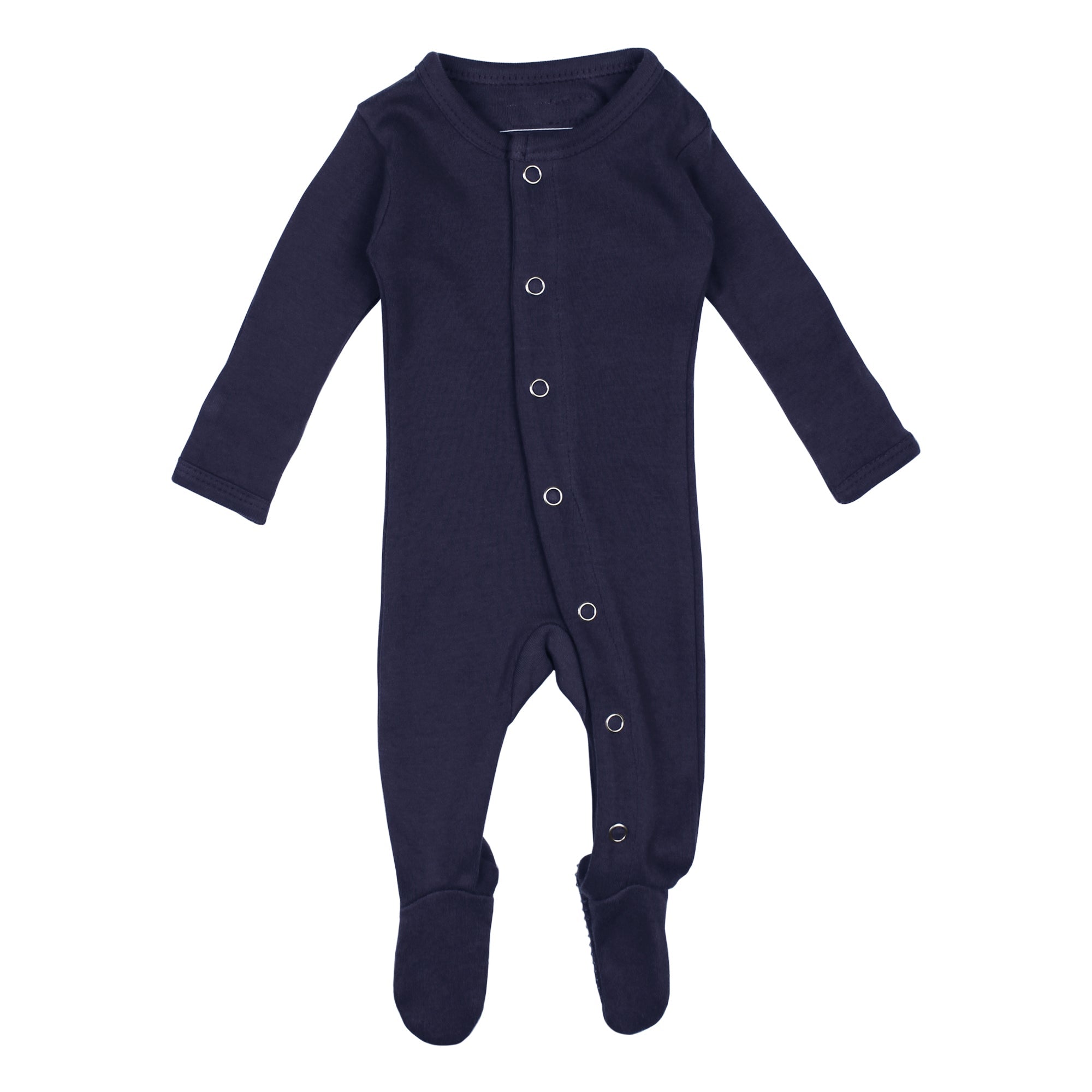 Navy - Organic Snap Footie