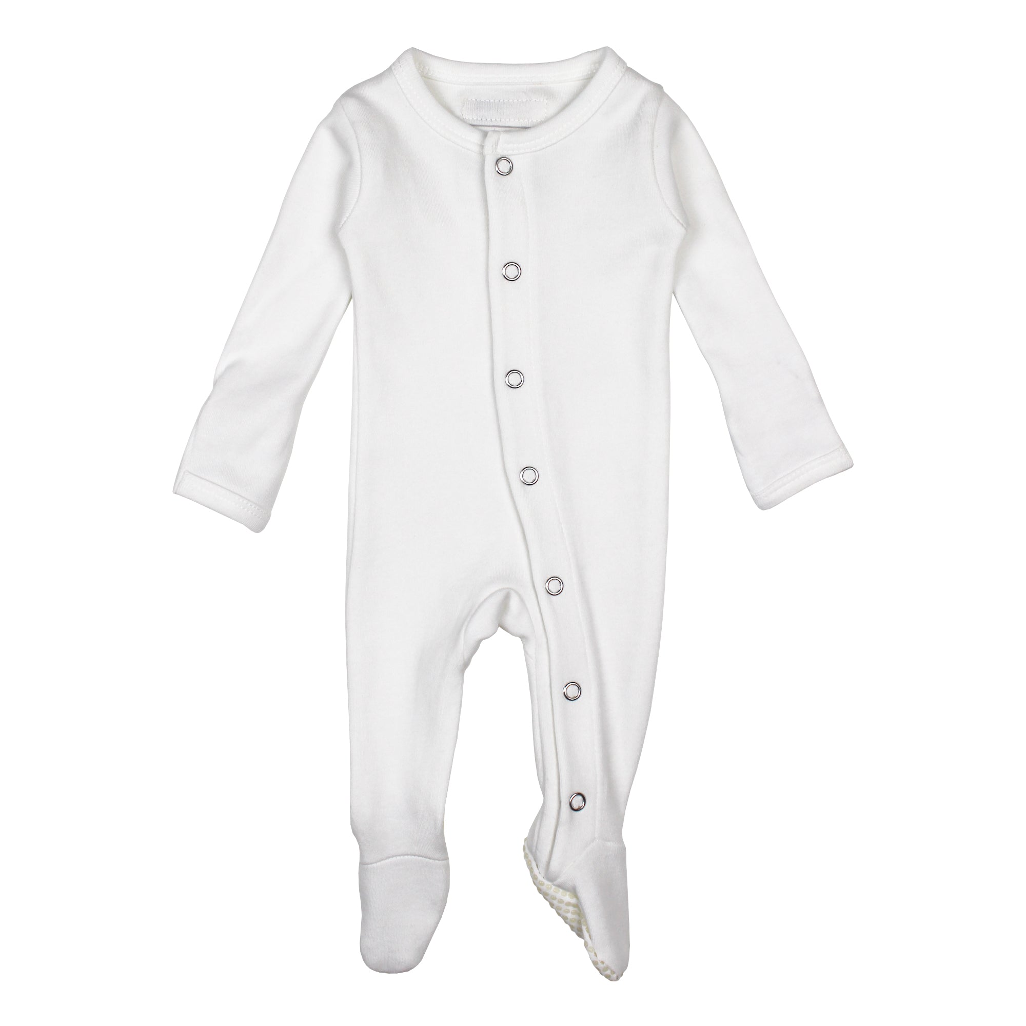 White - Organic Snap Footie