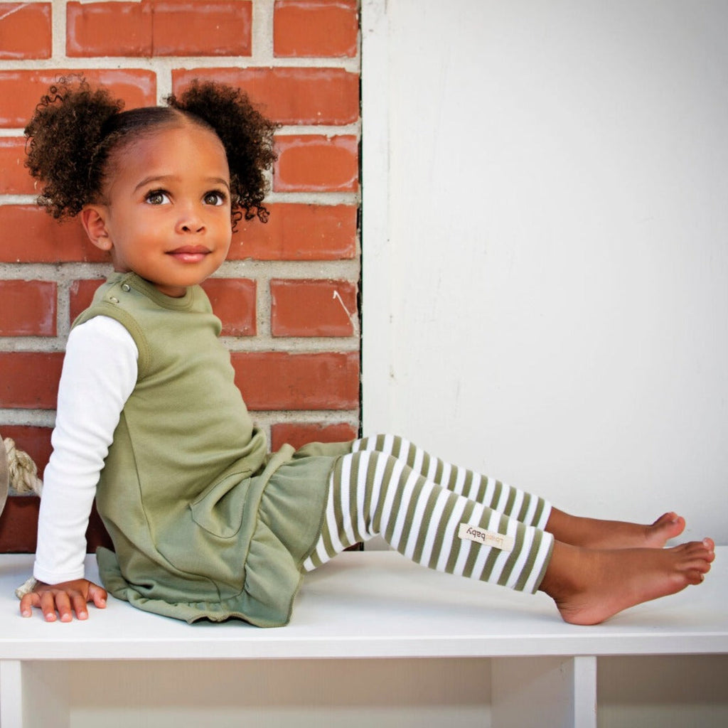 Sage/White - Organic Leggings