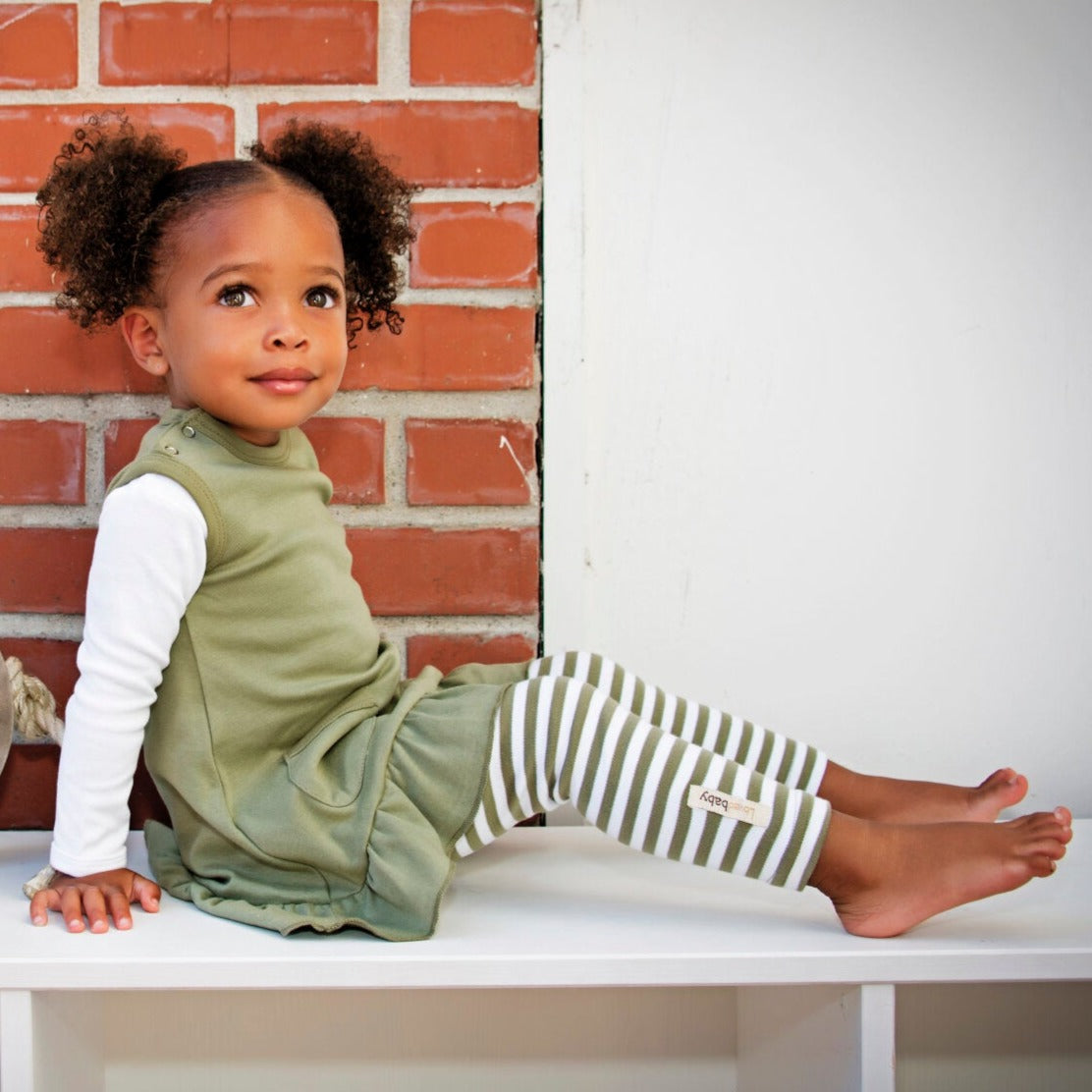 Sage/White - Organic Leggings