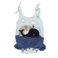 Whale - Organic Appliqué Bodysuit in Whale