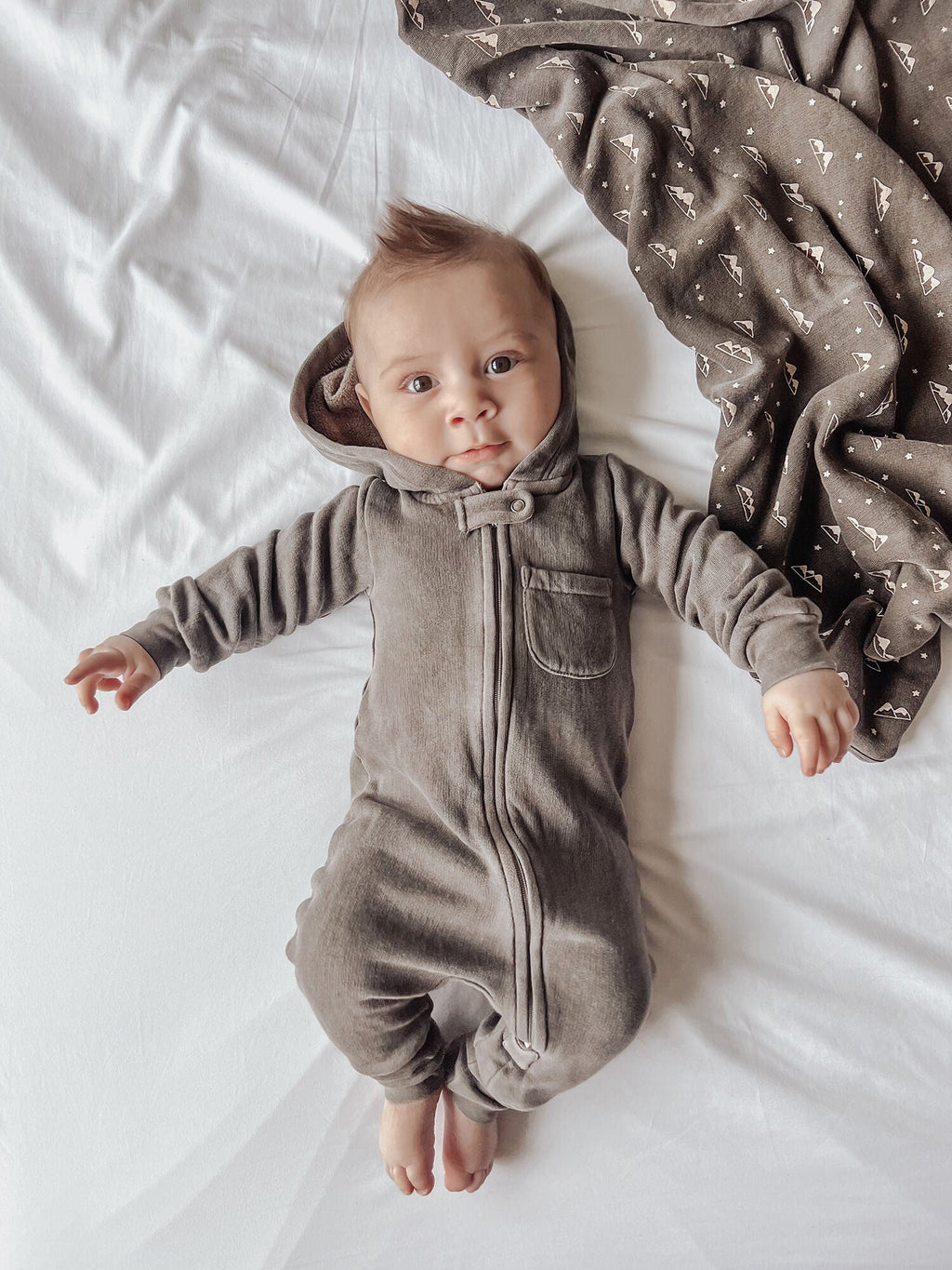 Bark - Organic Cozy Zipper Romper