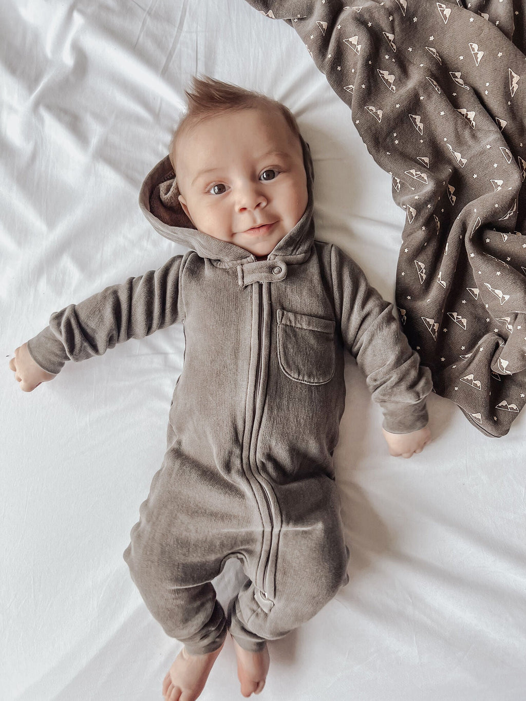 Bark - Organic Cozy Zipper Romper