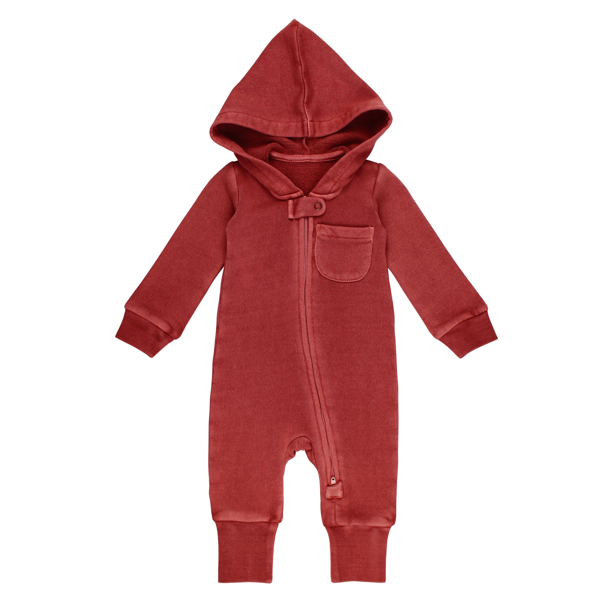 Cherry - Organic Cozy Zipper Romper