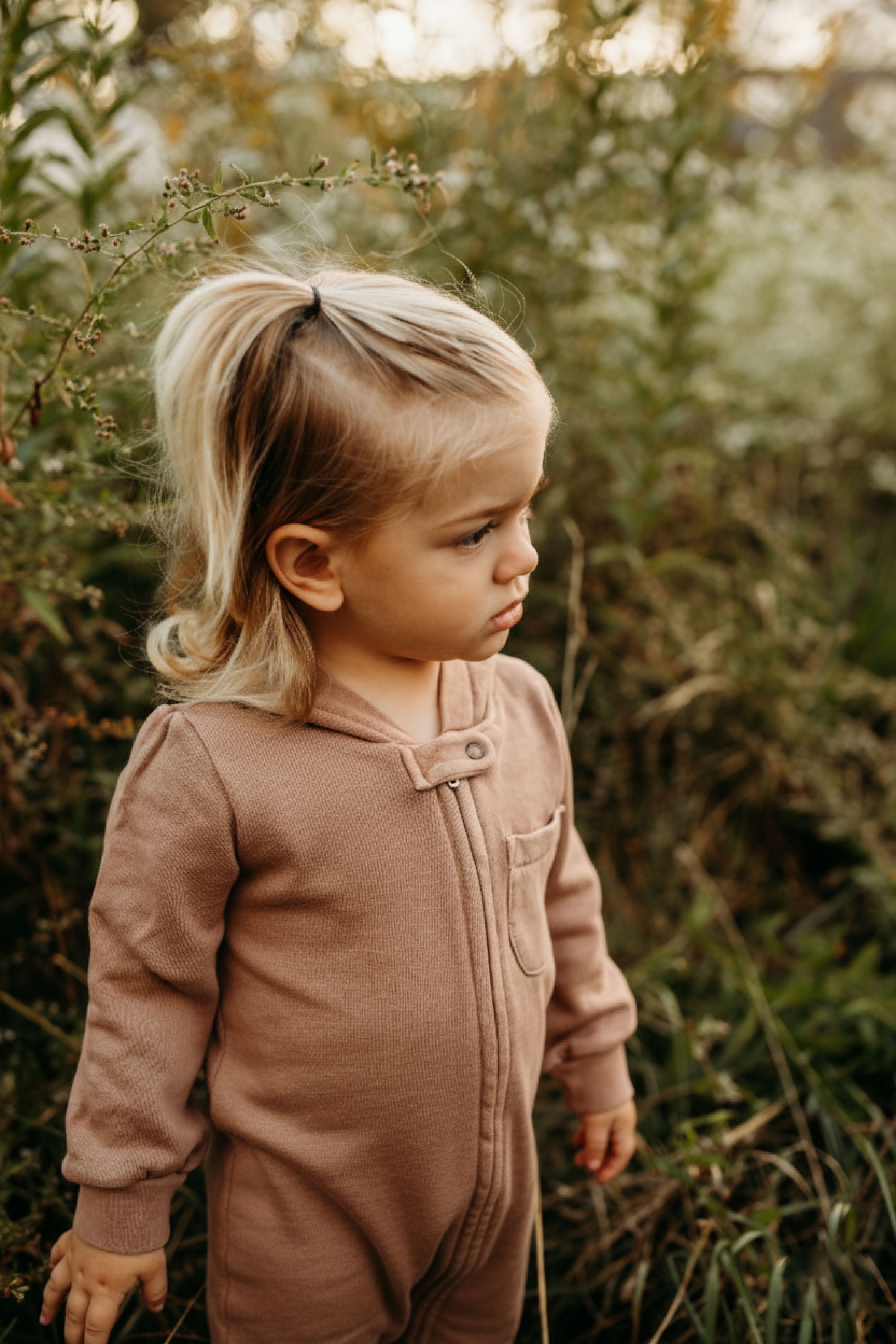 Latte - Organic Cozy Zipper Romper