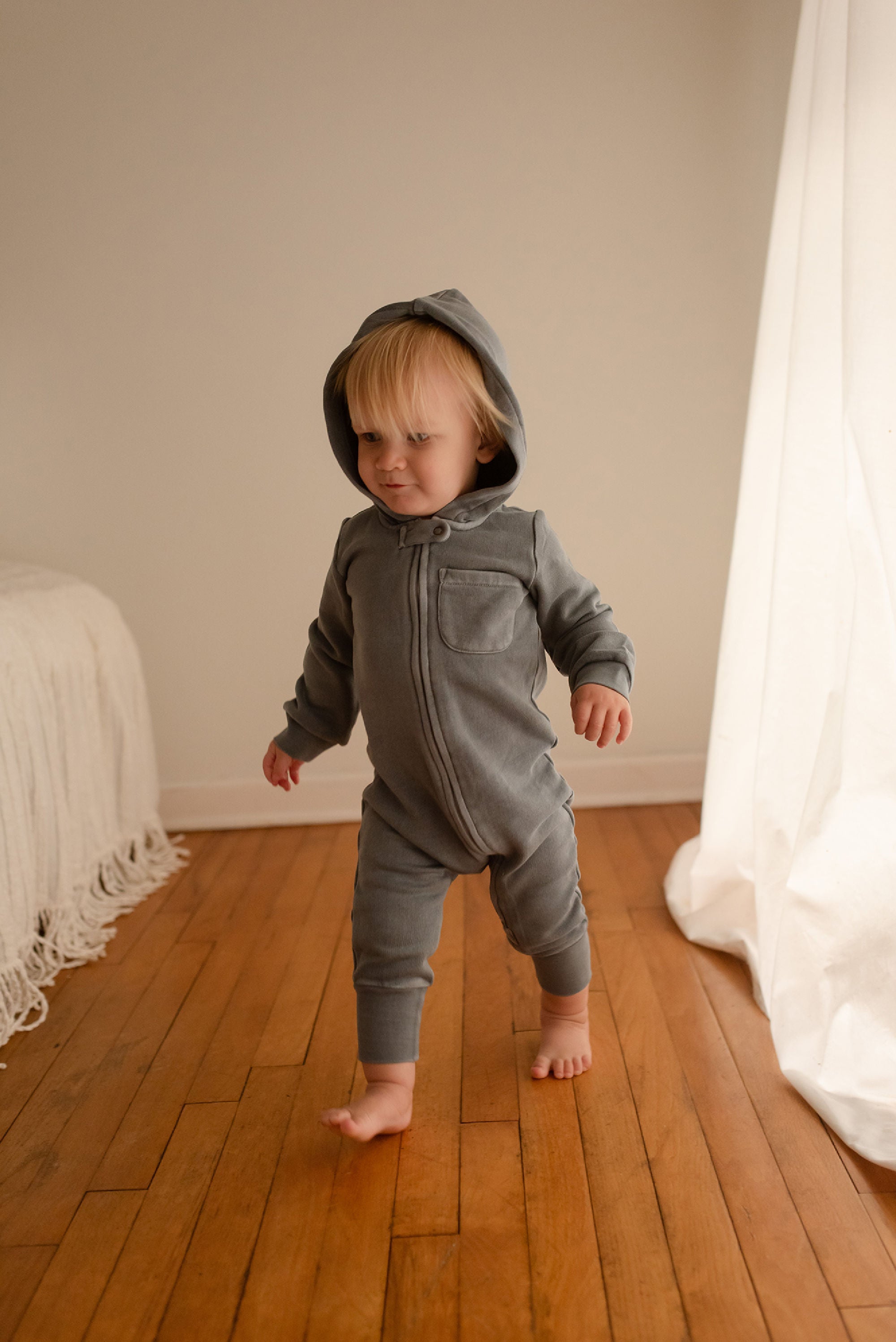 Moonstone - Organic Cozy Zipper Romper