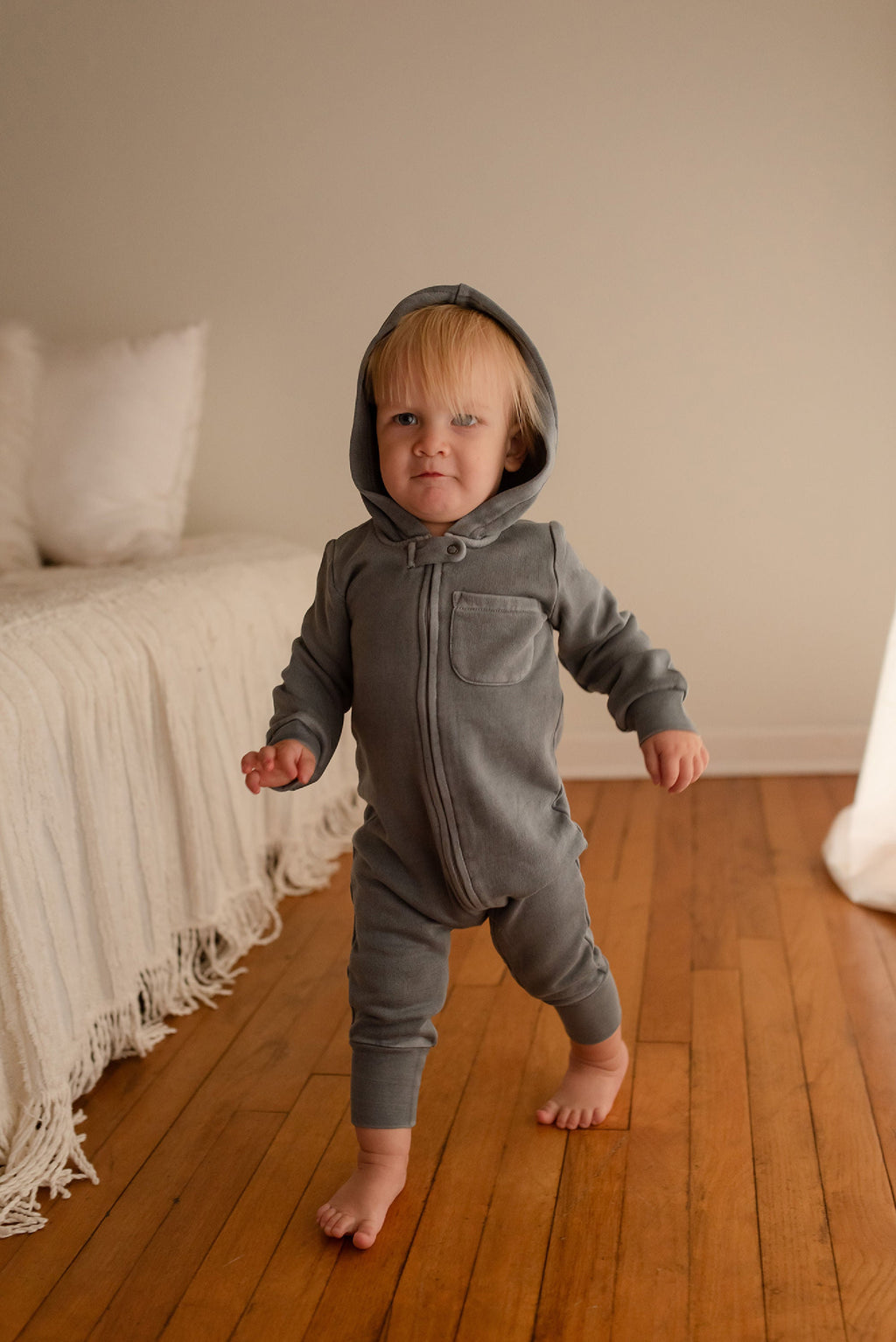 Moonstone - Organic Cozy Zipper Romper