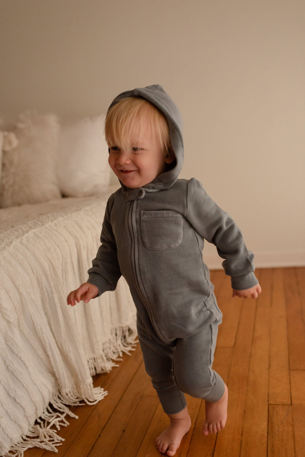 Moonstone - Organic Cozy Zipper Romper
