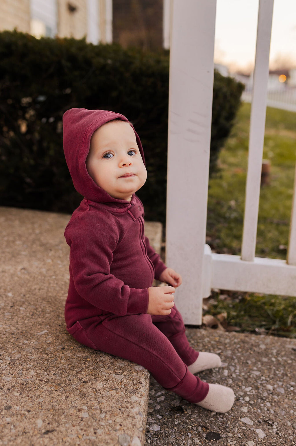 Sugarplum - Organic Cozy Zipper Romper