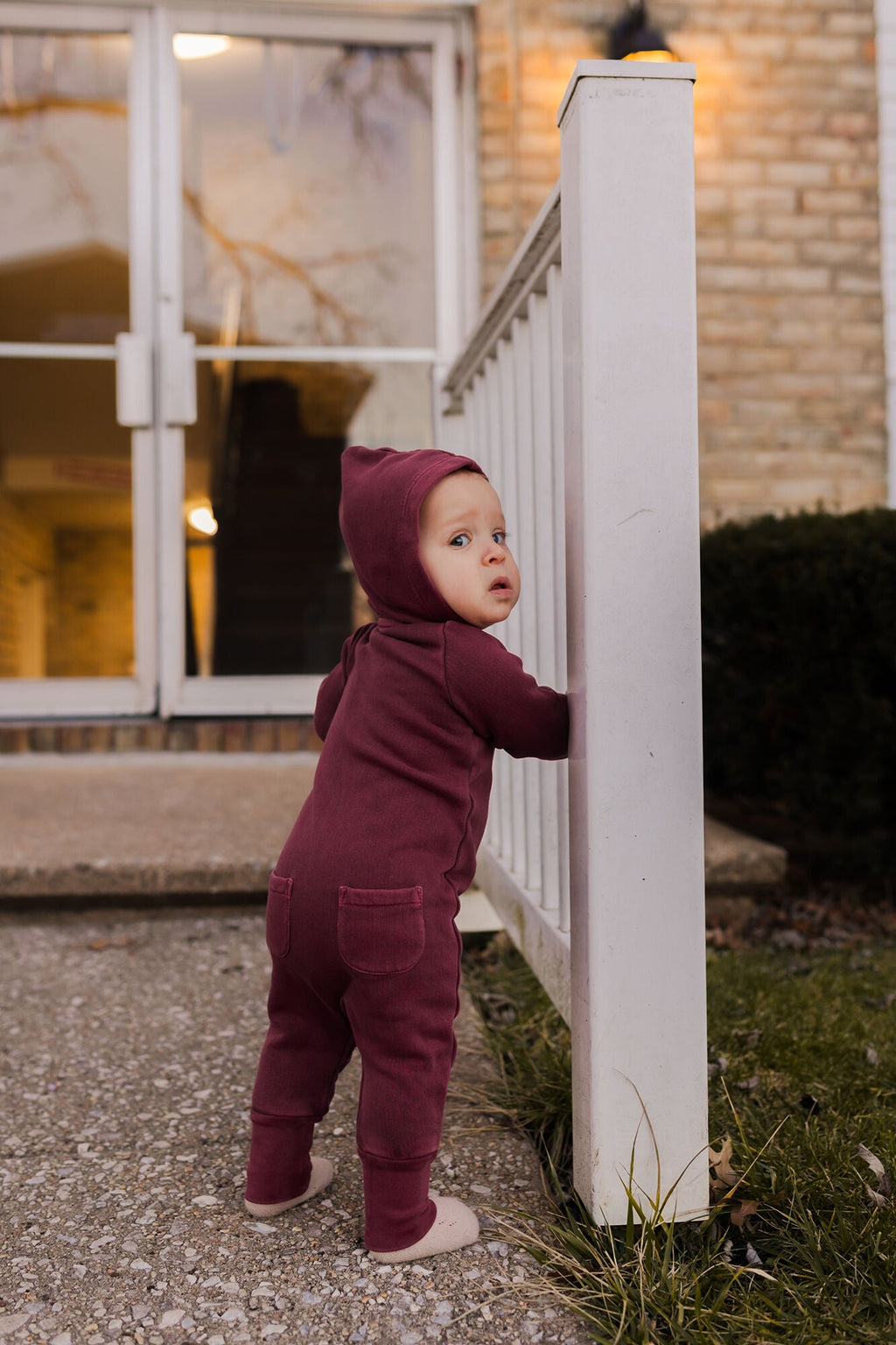 Sugarplum - Organic Cozy Zipper Romper