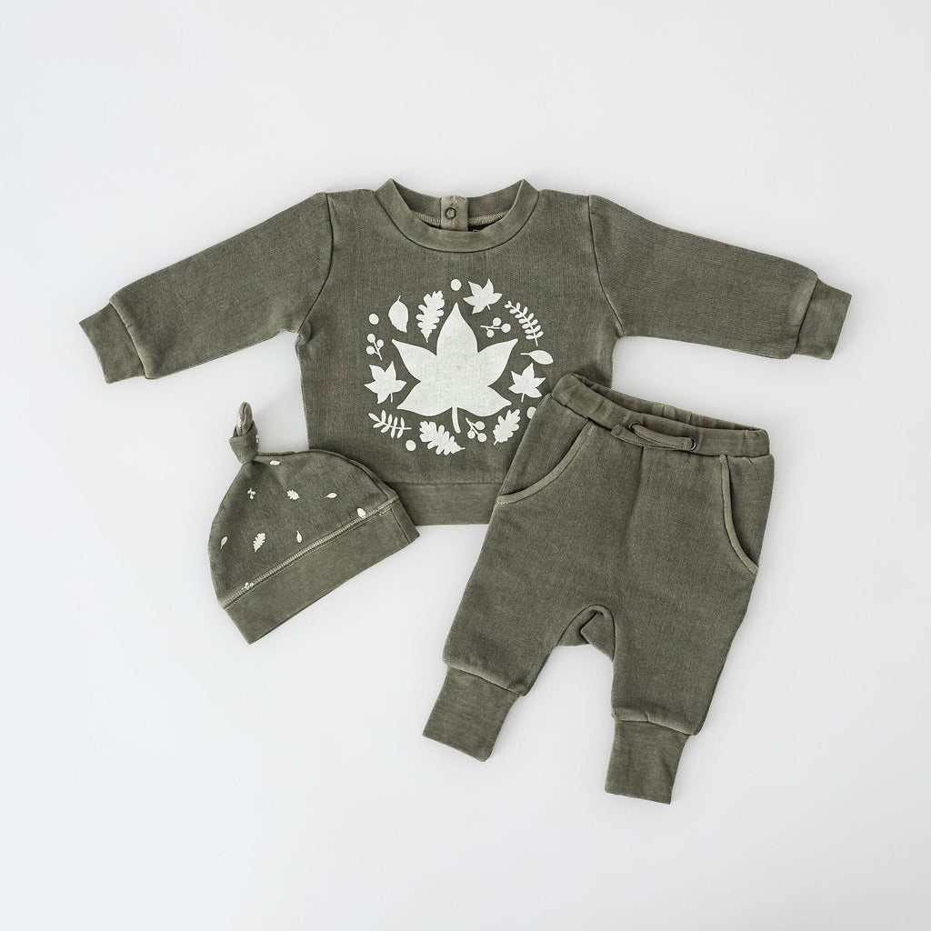 Hunter Leaves - Organic Cozy Knotted Hat