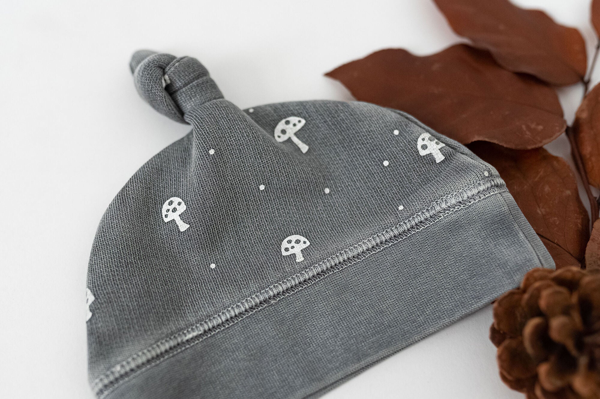 Mist Mushrooms - Organic Cozy Knotted Hat