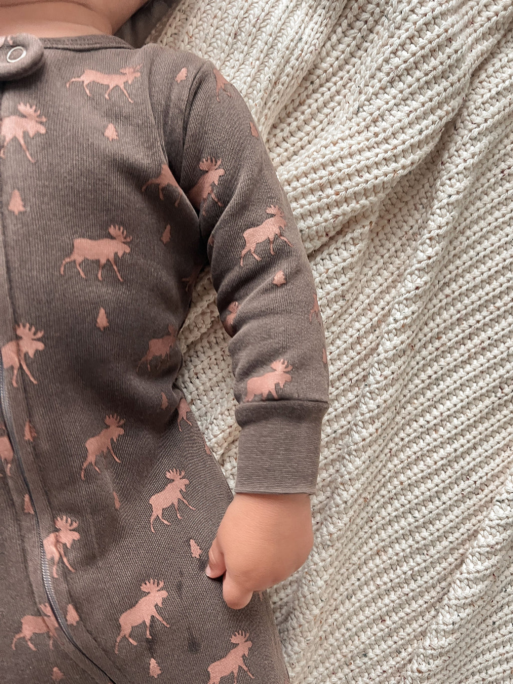 Bark Moose - Organic Cozy Zipper Footie