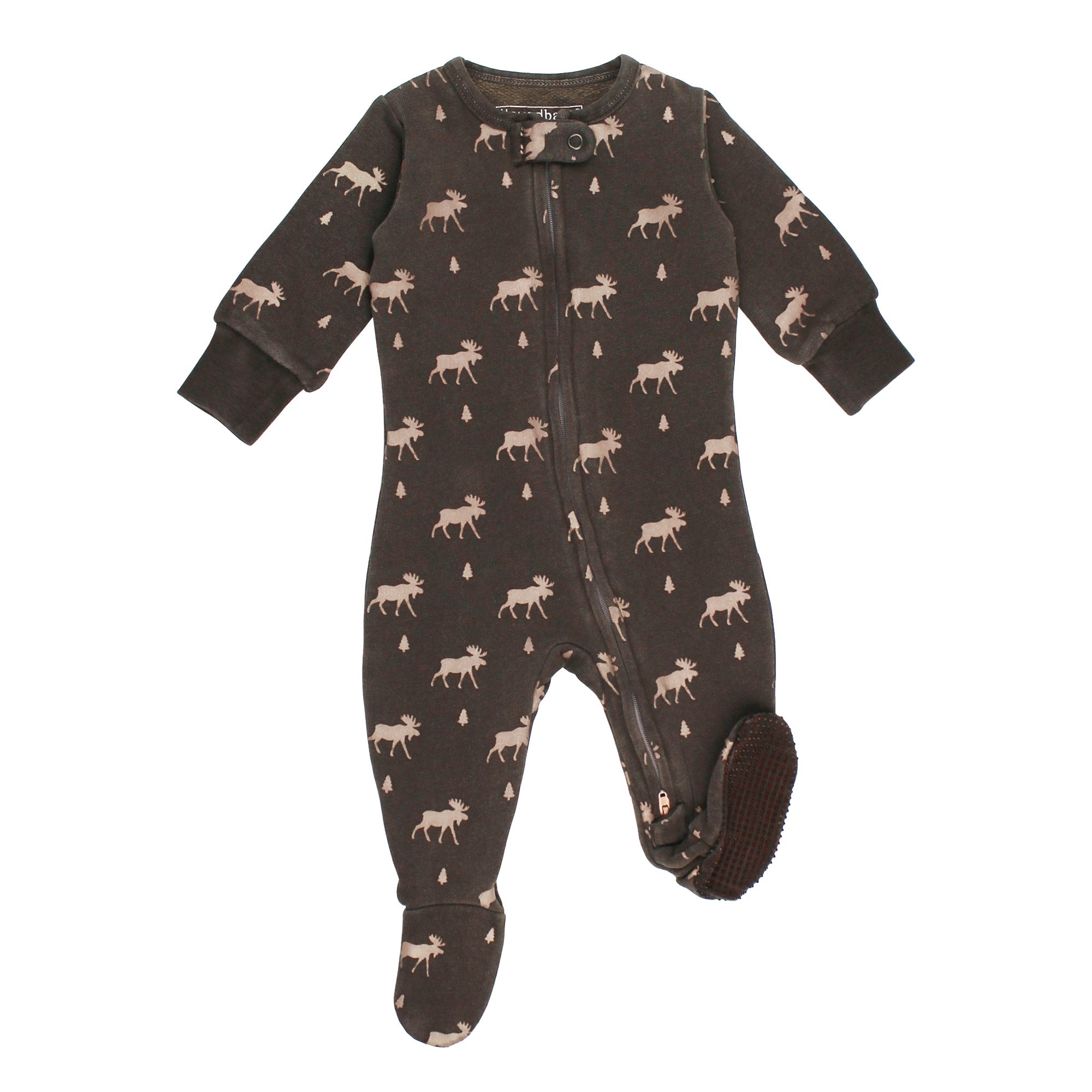 Bark Moose - Organic Cozy Zipper Footie