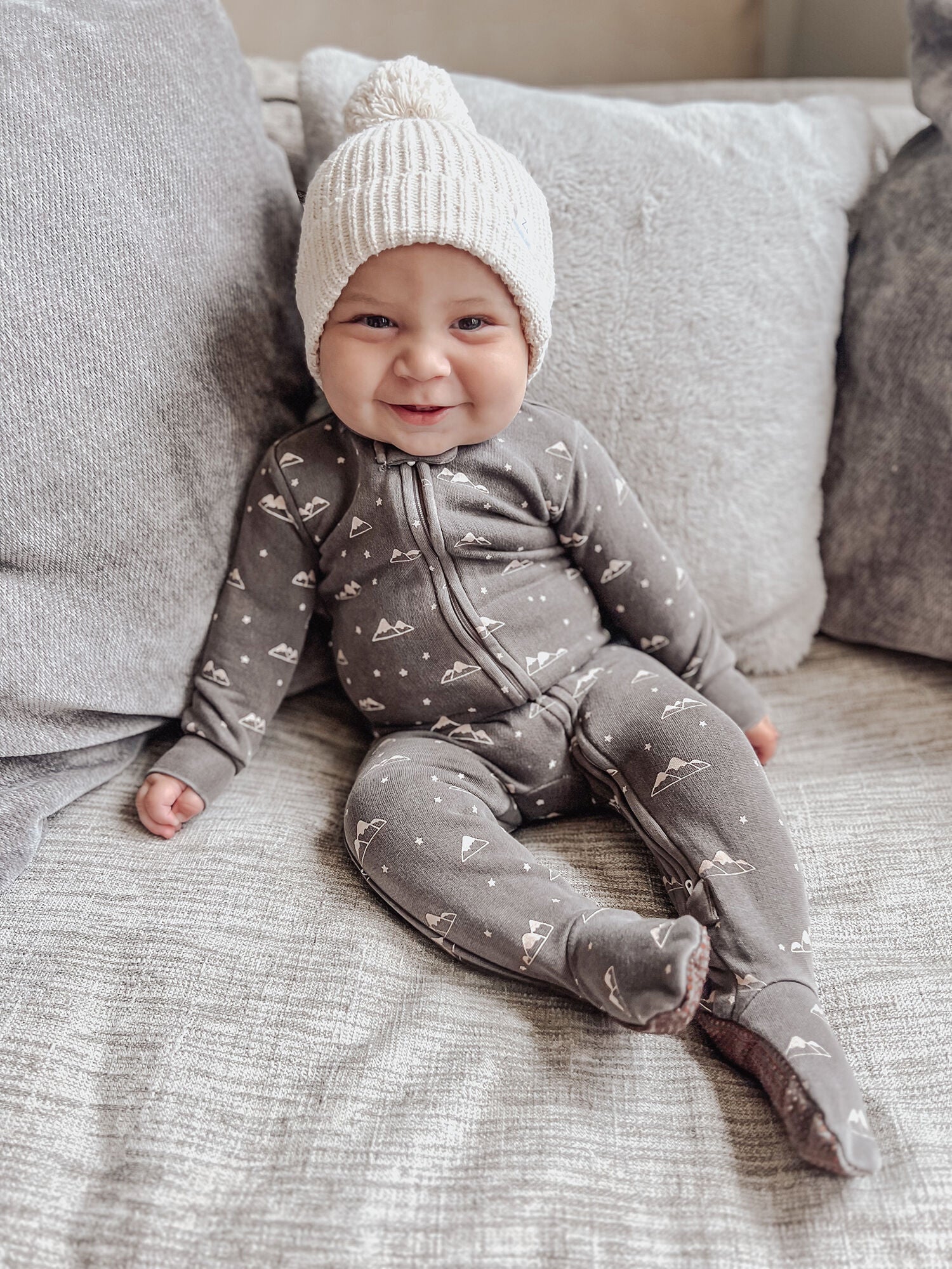 Bark Mountains - Organic Cozy Zipper Footie