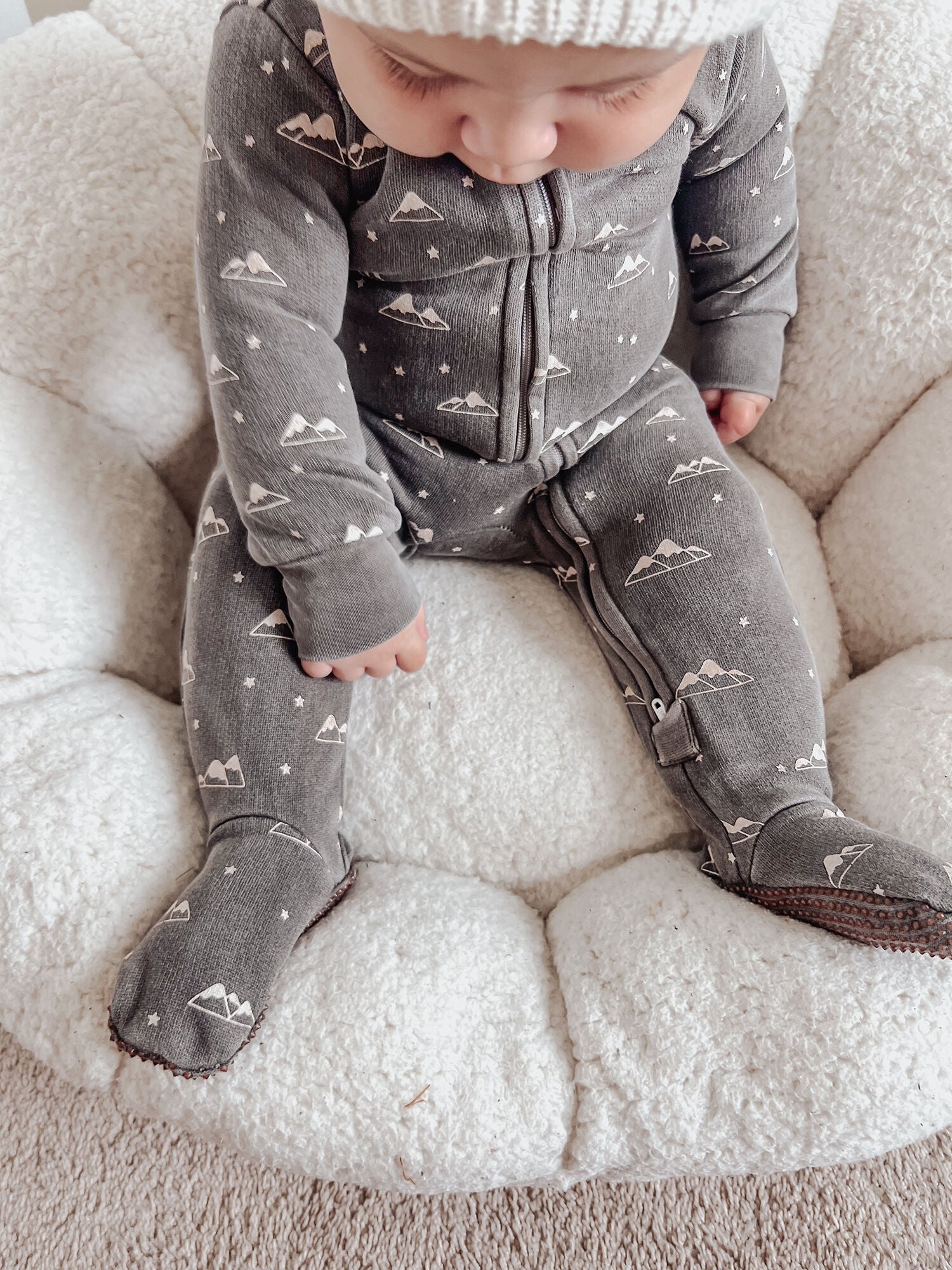 Bark Mountains - Organic Cozy Zipper Footie