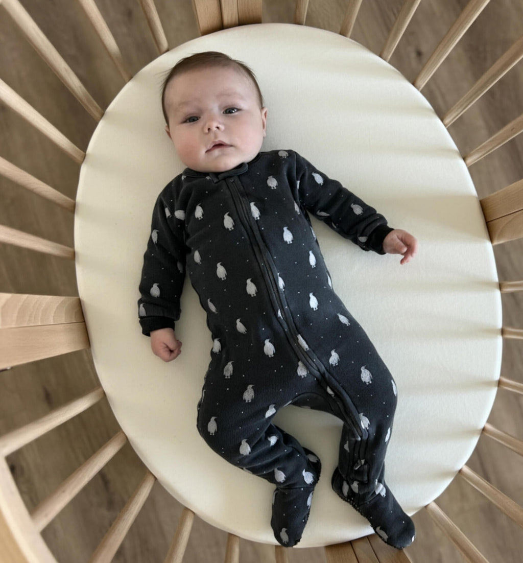Coal Penguin - Organic Cozy Zipper Footie
