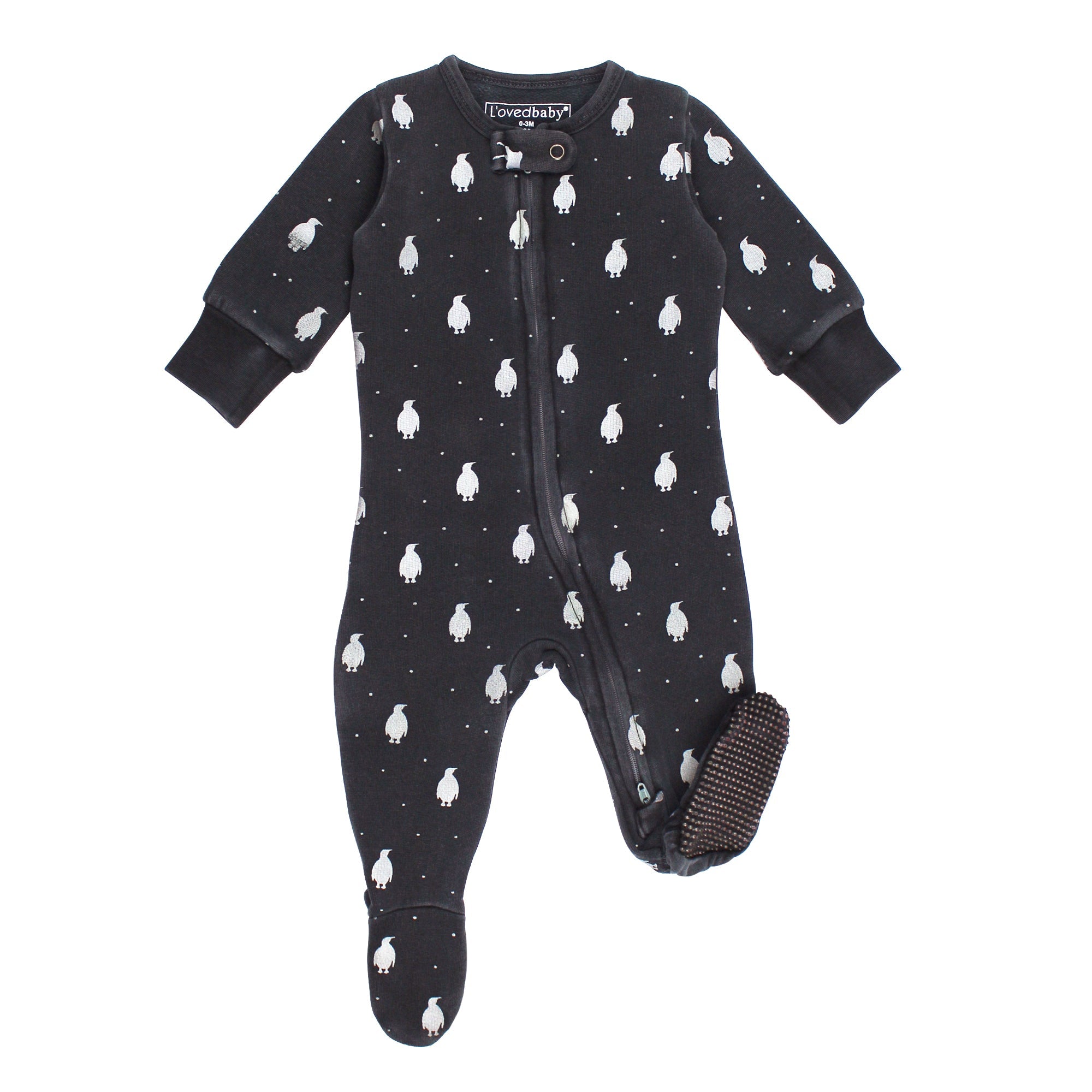 Coal Penguin - Organic Cozy Zipper Footie