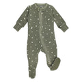 Hunter Leaves - Organic Cozy Zipper Footie