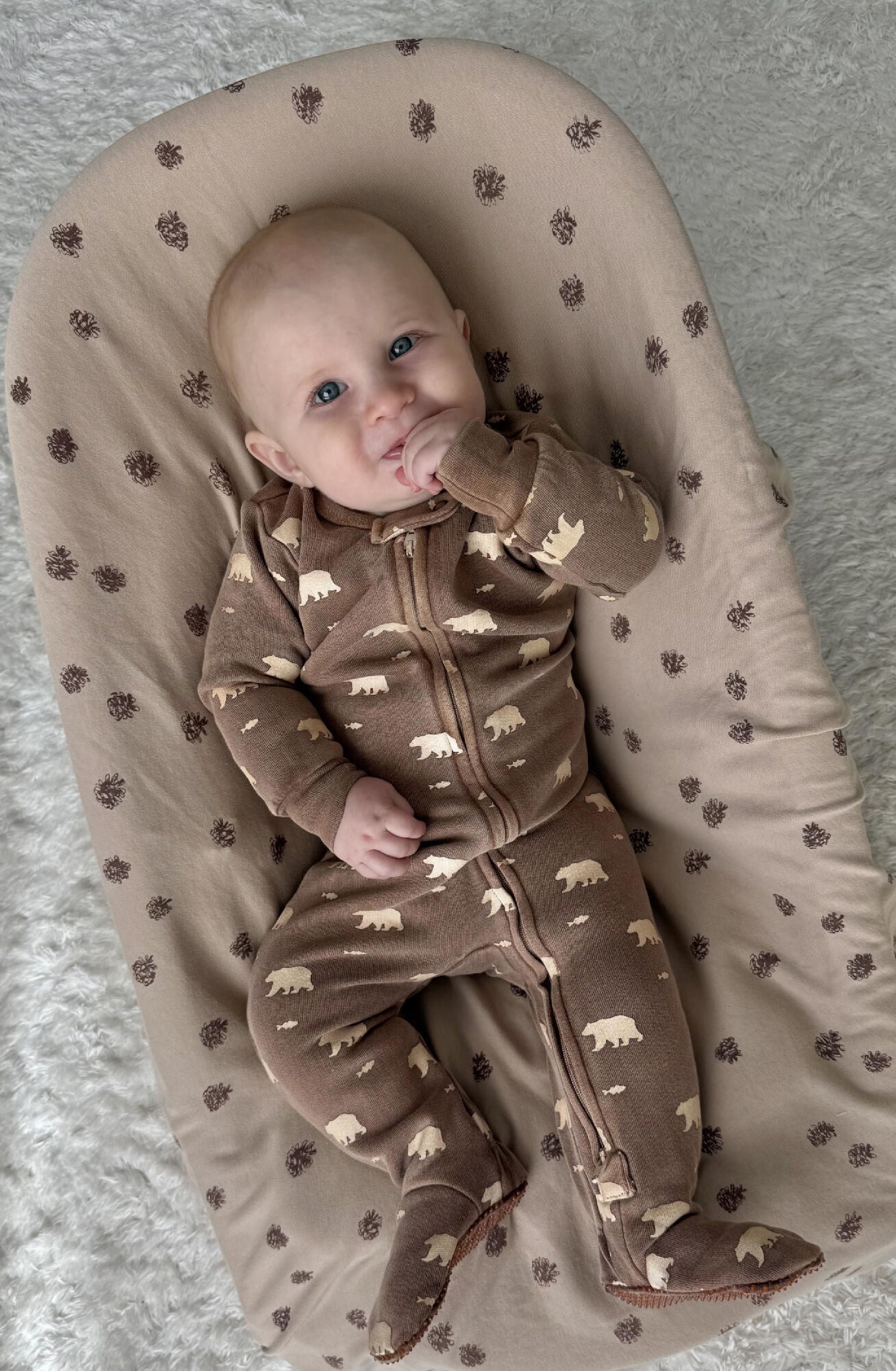 Latte Bear - Organic Cozy Zipper Footie