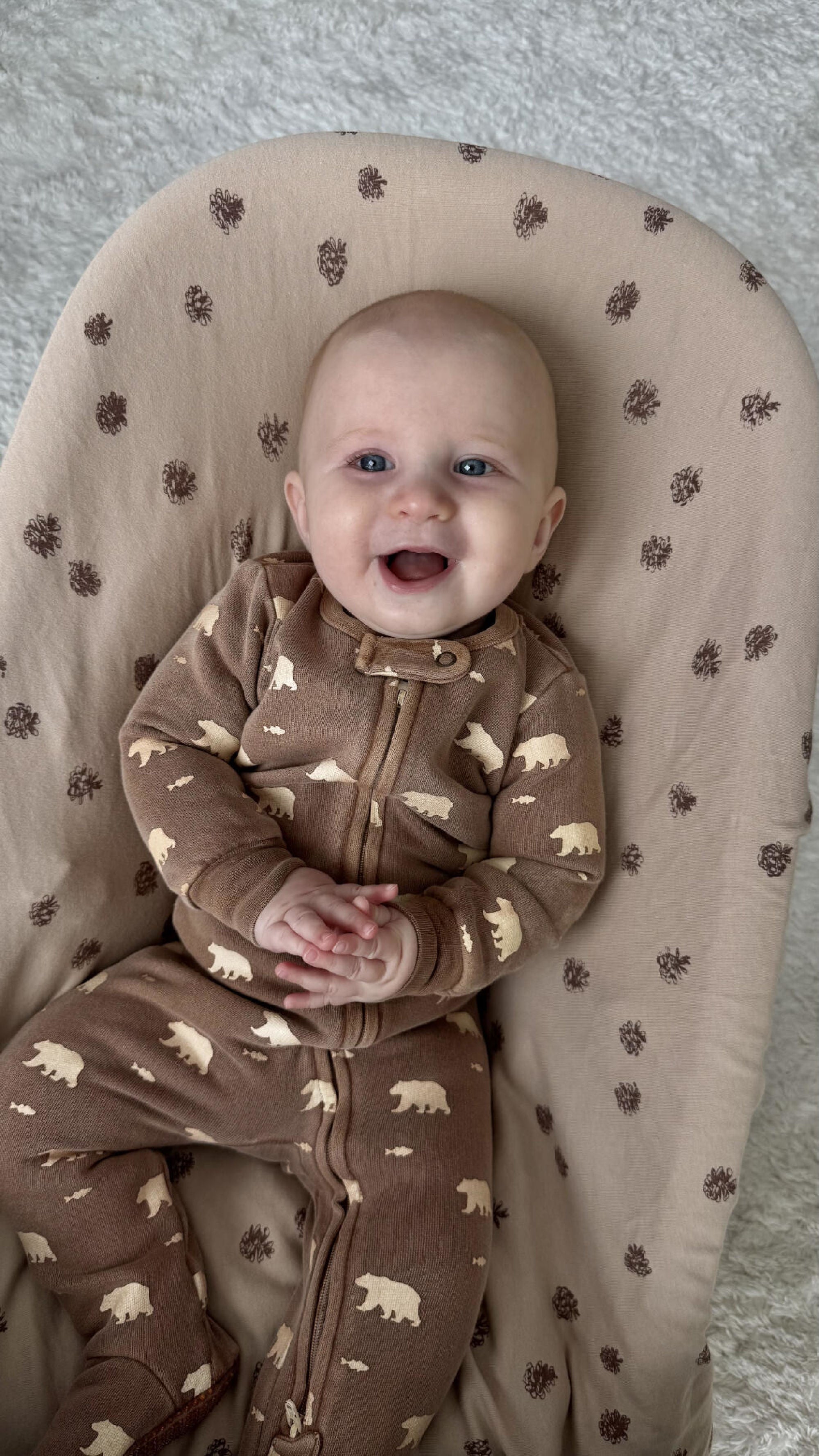 Latte Bear - Organic Cozy Zipper Footie