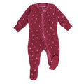 Sugarplum Cherries - Organic Cozy Zipper Footie