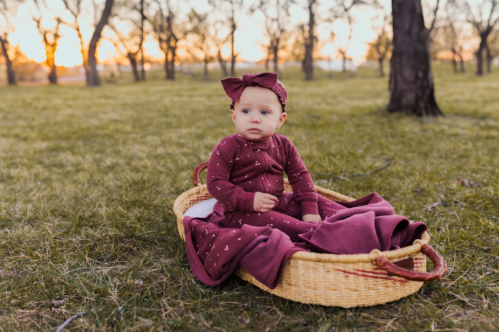 Sugarplum Cherries - Organic Cozy Zipper Footie