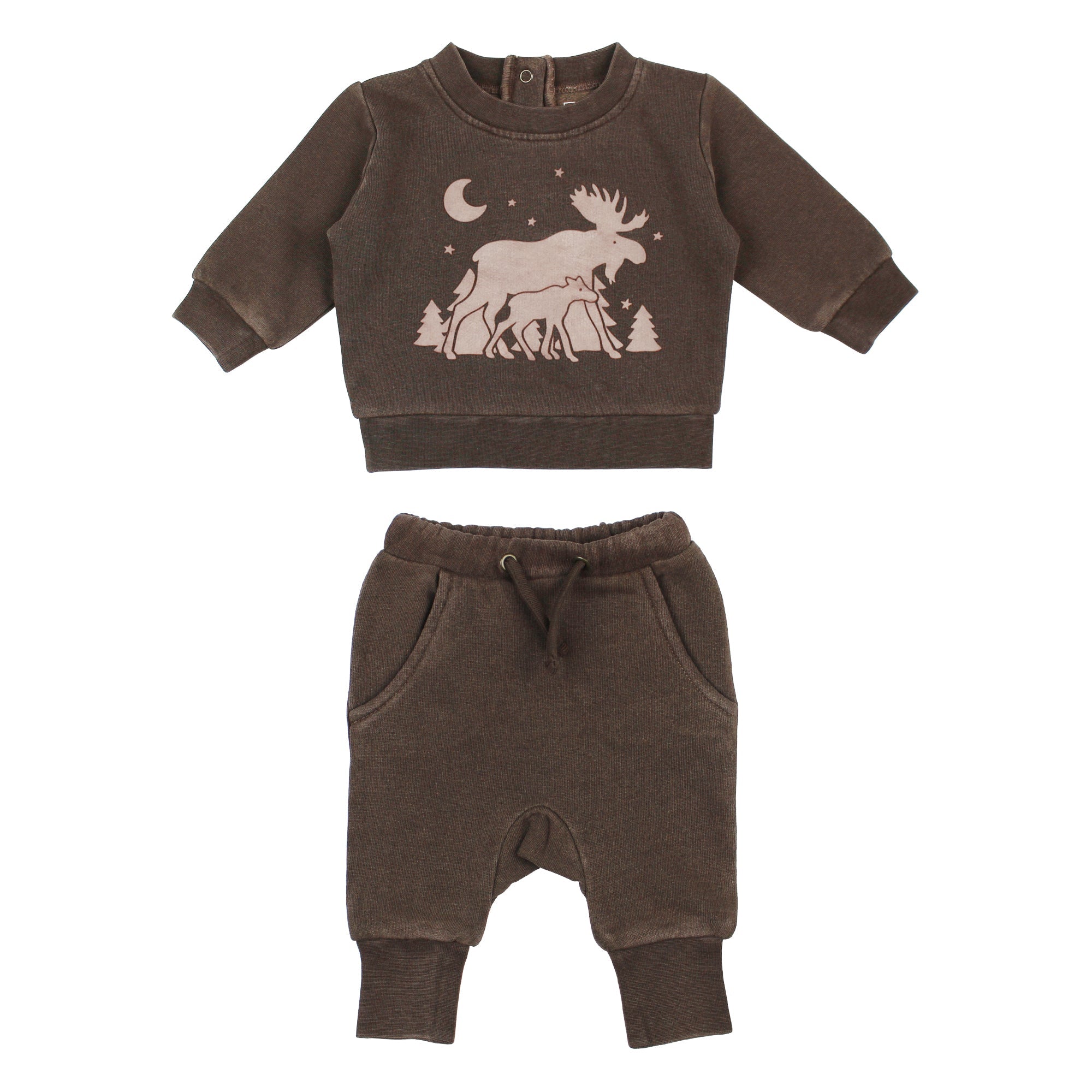 Bark Moose - Organic Cozy Graphic Sweatshirt & Jogger Set