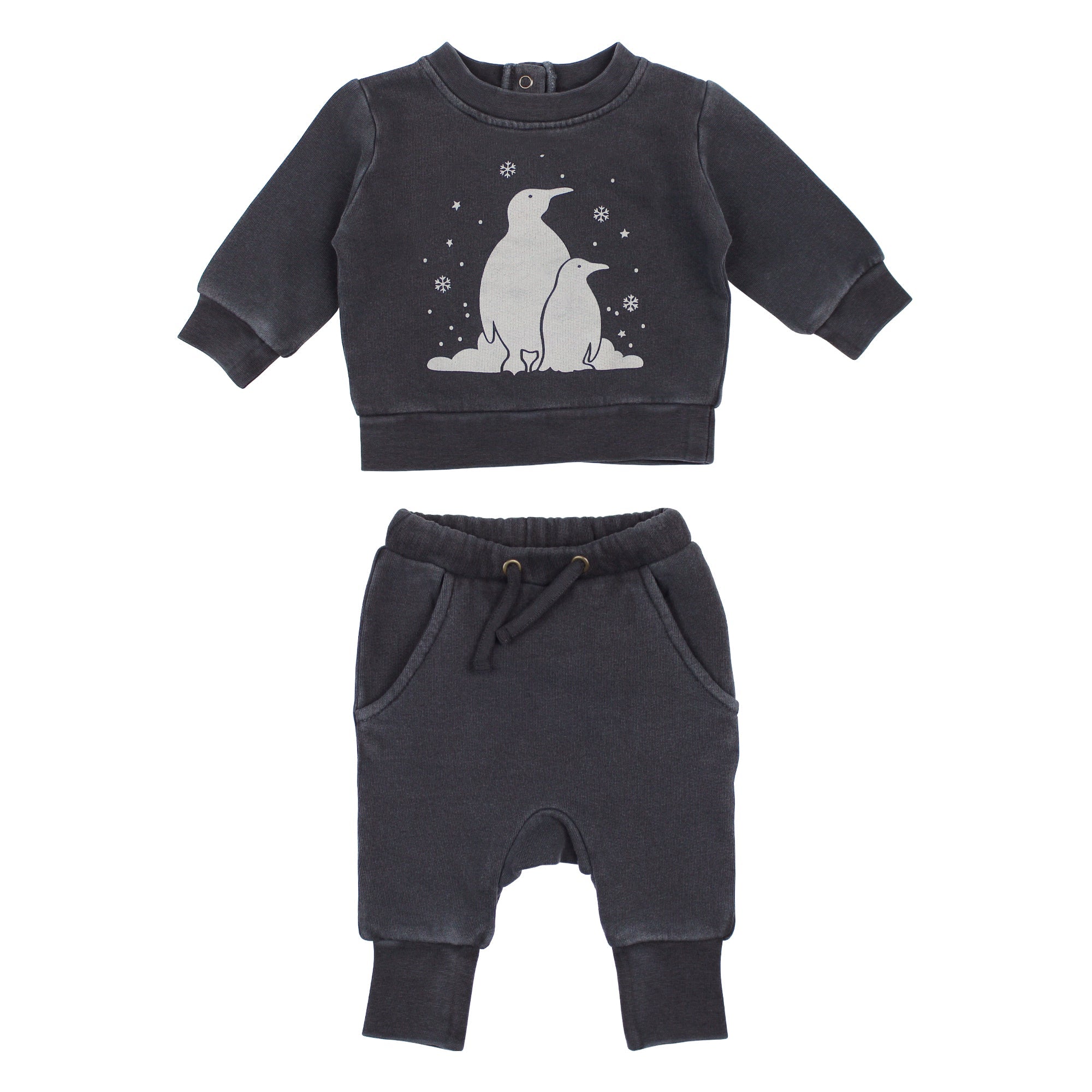 Coal Penguin - Organic Cozy Graphic Sweatshirt & Jogger Set