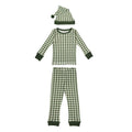 Christmas Eve Plaid - Kids' Organic Holiday PJ & Cap Set