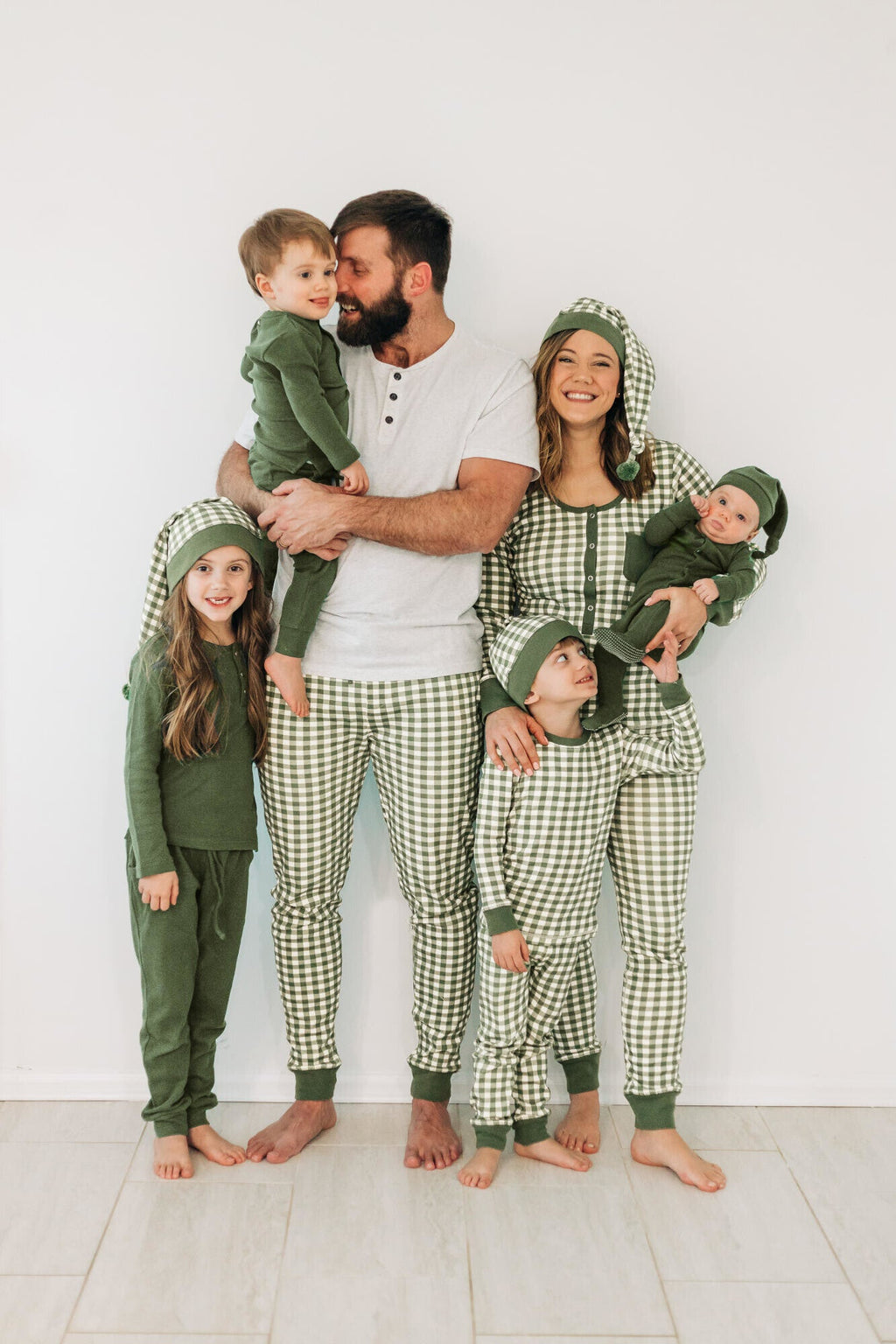Christmas Eve Plaid - Kids' Organic Holiday PJ & Cap Set