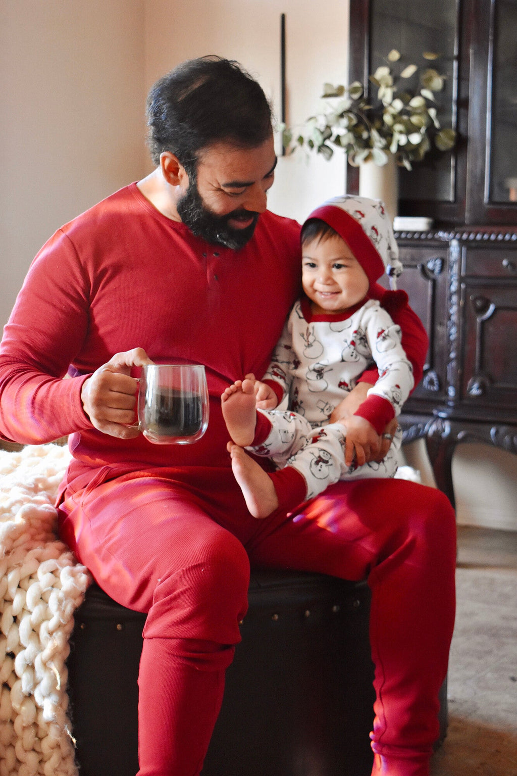 Snow Day - Kids' Organic Holiday PJ & Cap Set