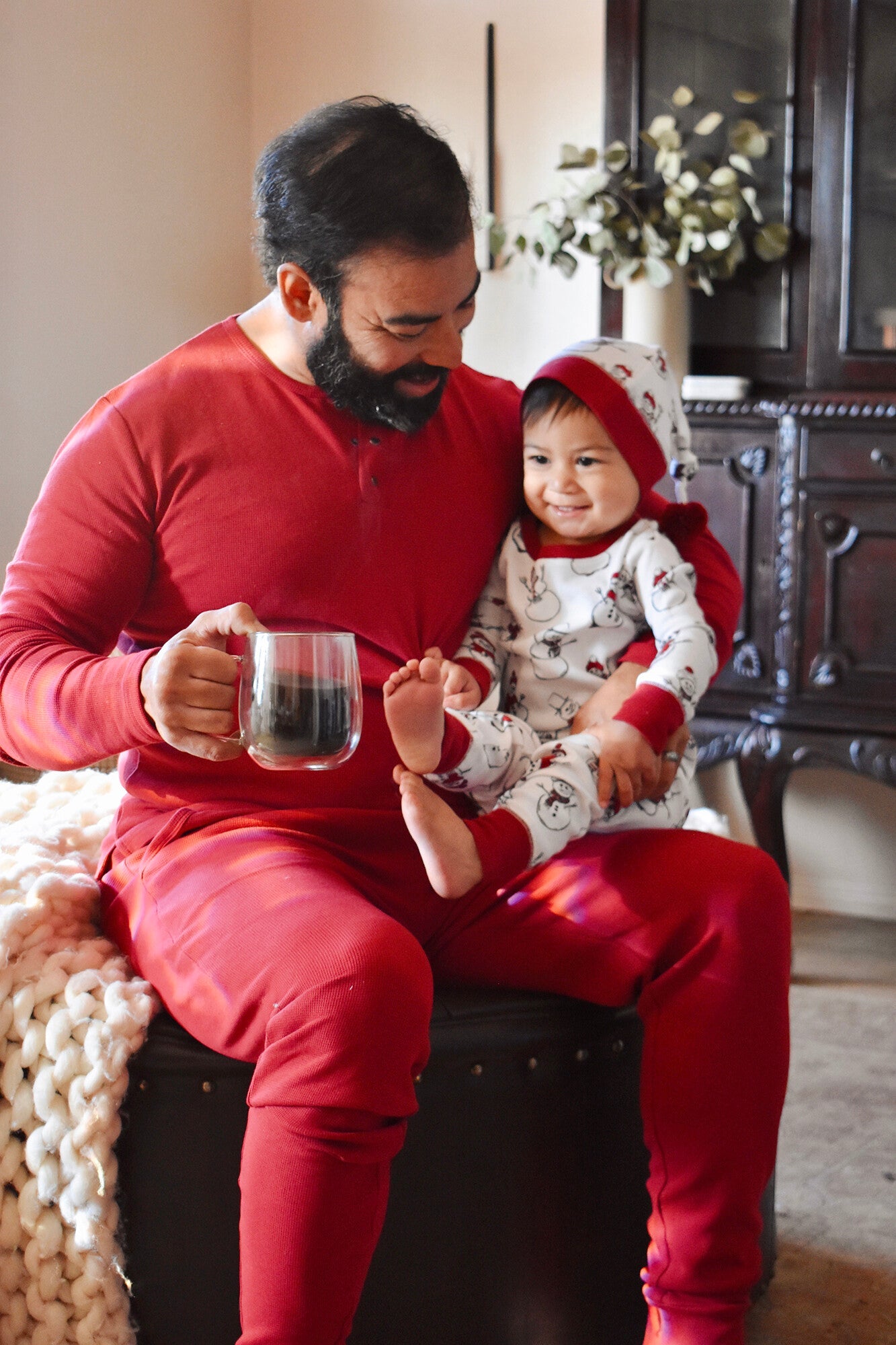 Snow Day - Kids' Organic Holiday PJ & Cap Set