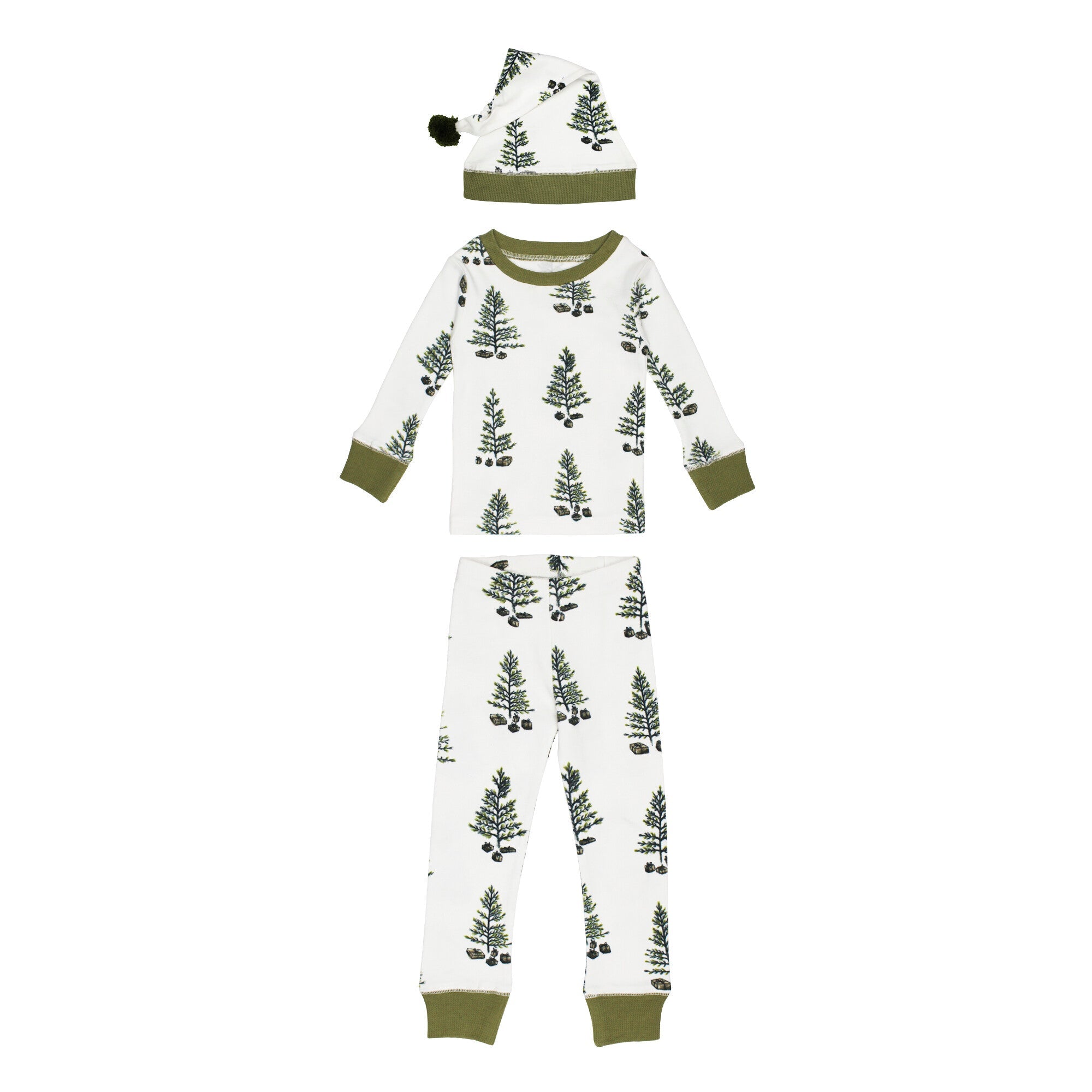 Under The Tree - Kids' Organic Holiday PJ & Cap Set