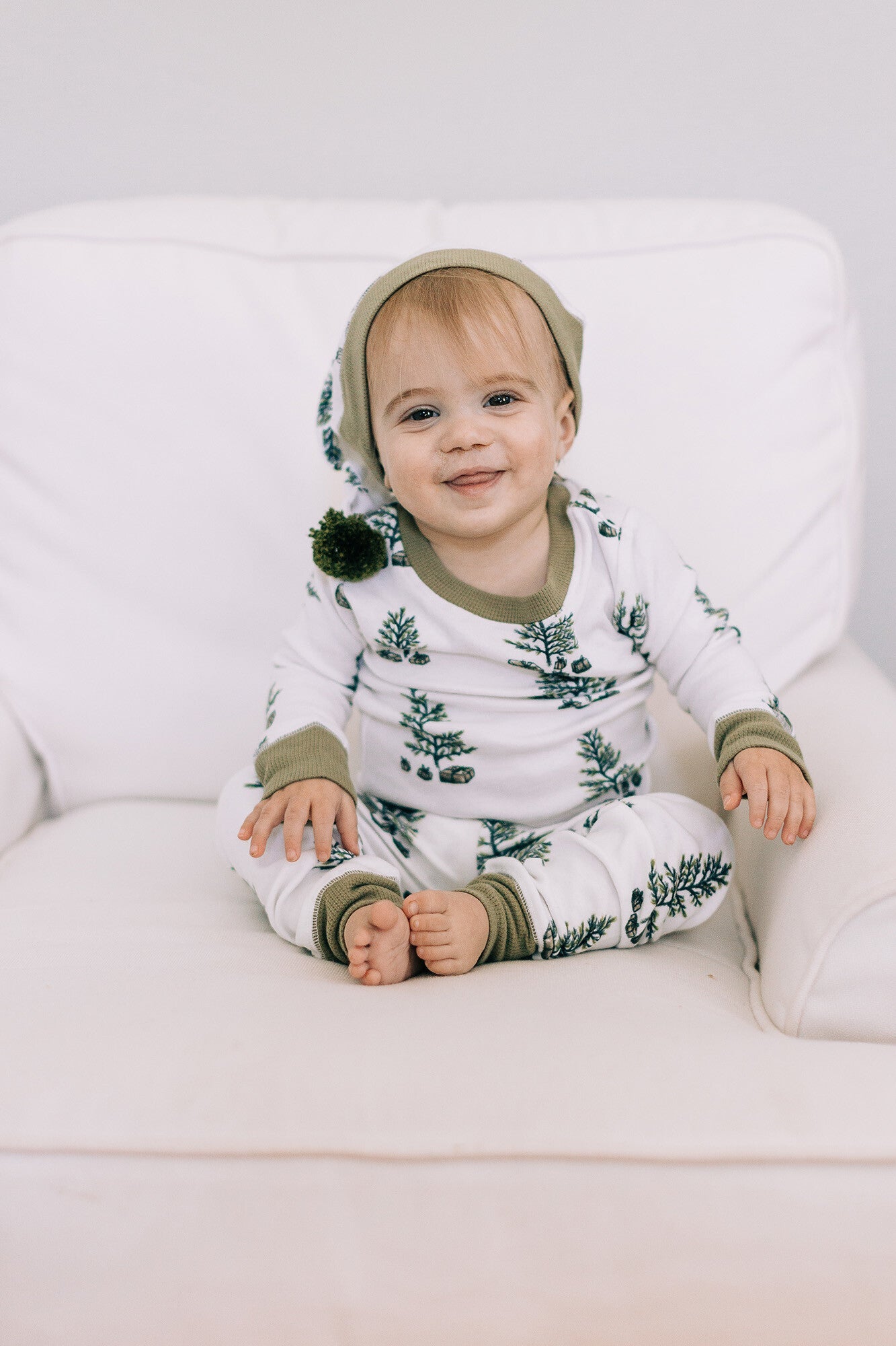 Under The Tree - Kids' Organic Holiday PJ & Cap Set