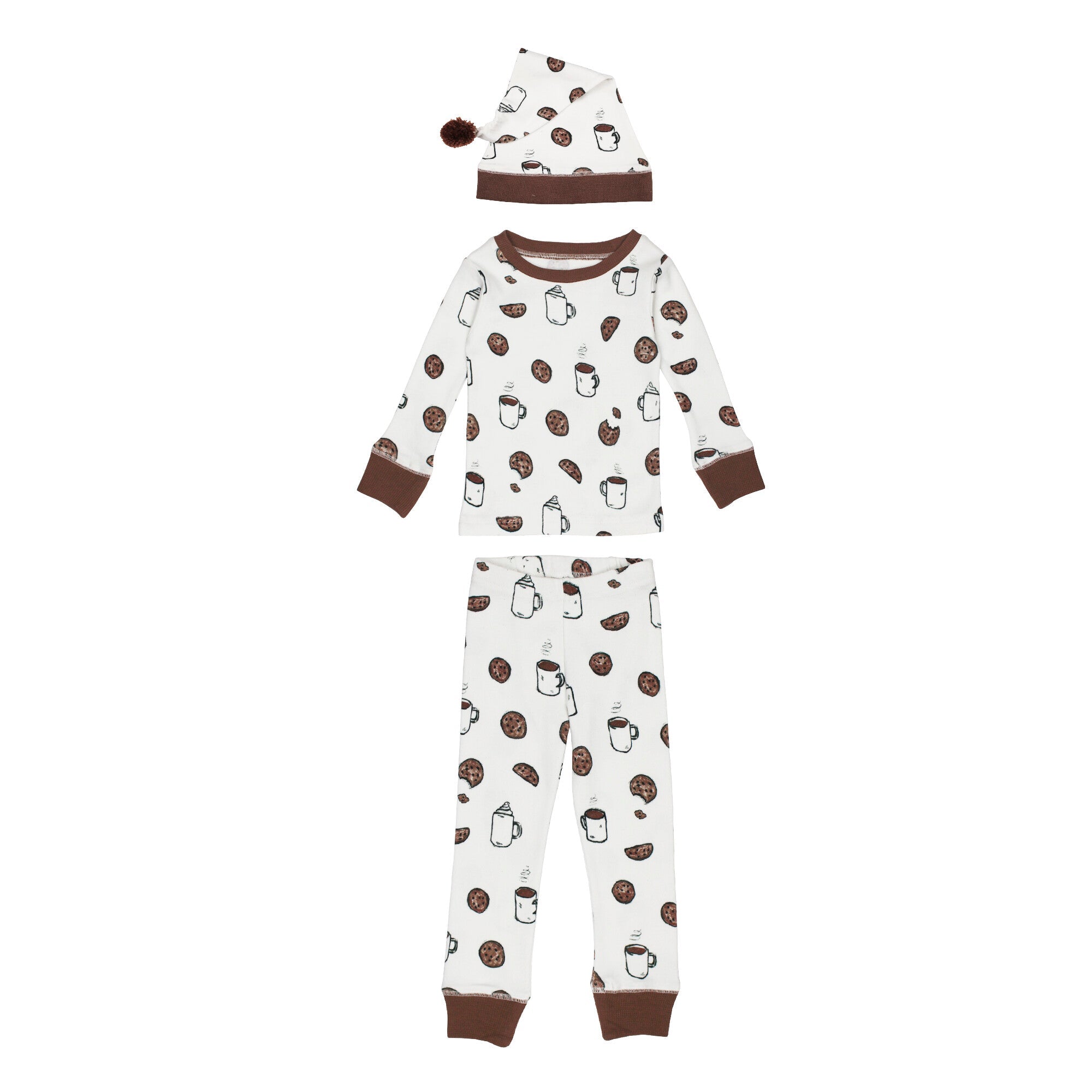 Waiting For Santa - Kids' Organic Holiday PJ & Cap Set