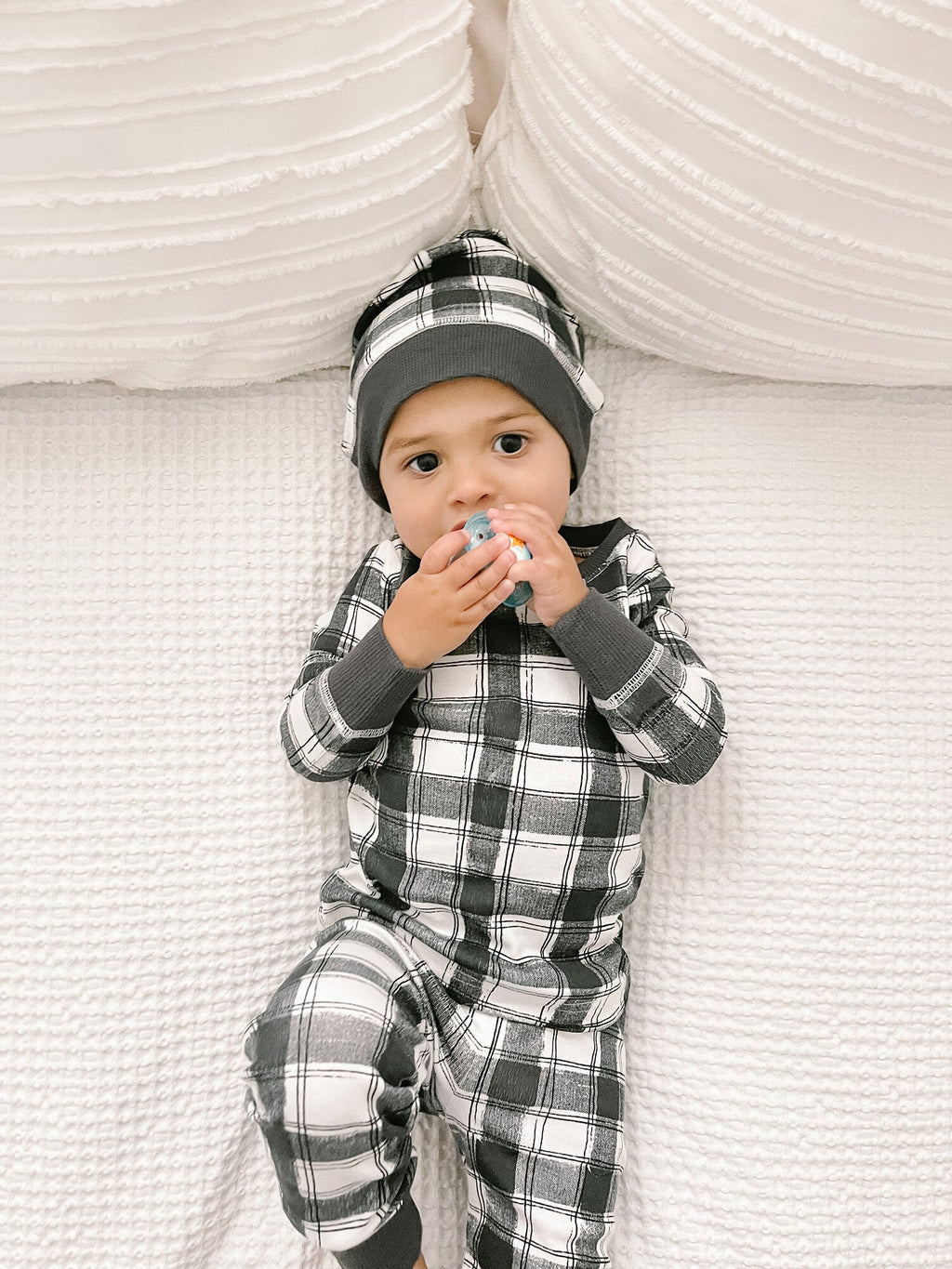 Winter's Night - Kids' Organic Holiday PJ & Cap Set