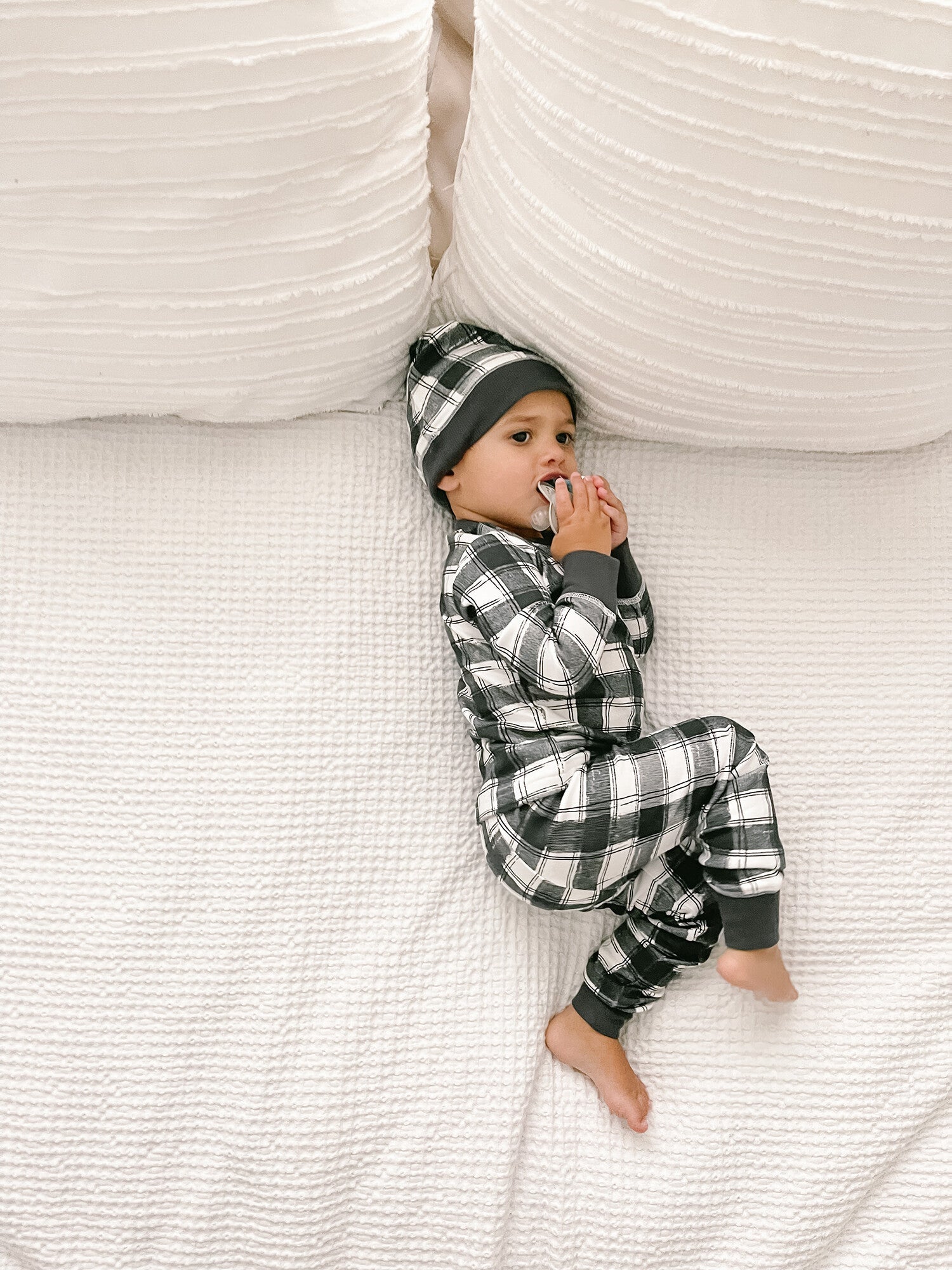 Winter's Night - Kids' Organic Holiday PJ & Cap Set