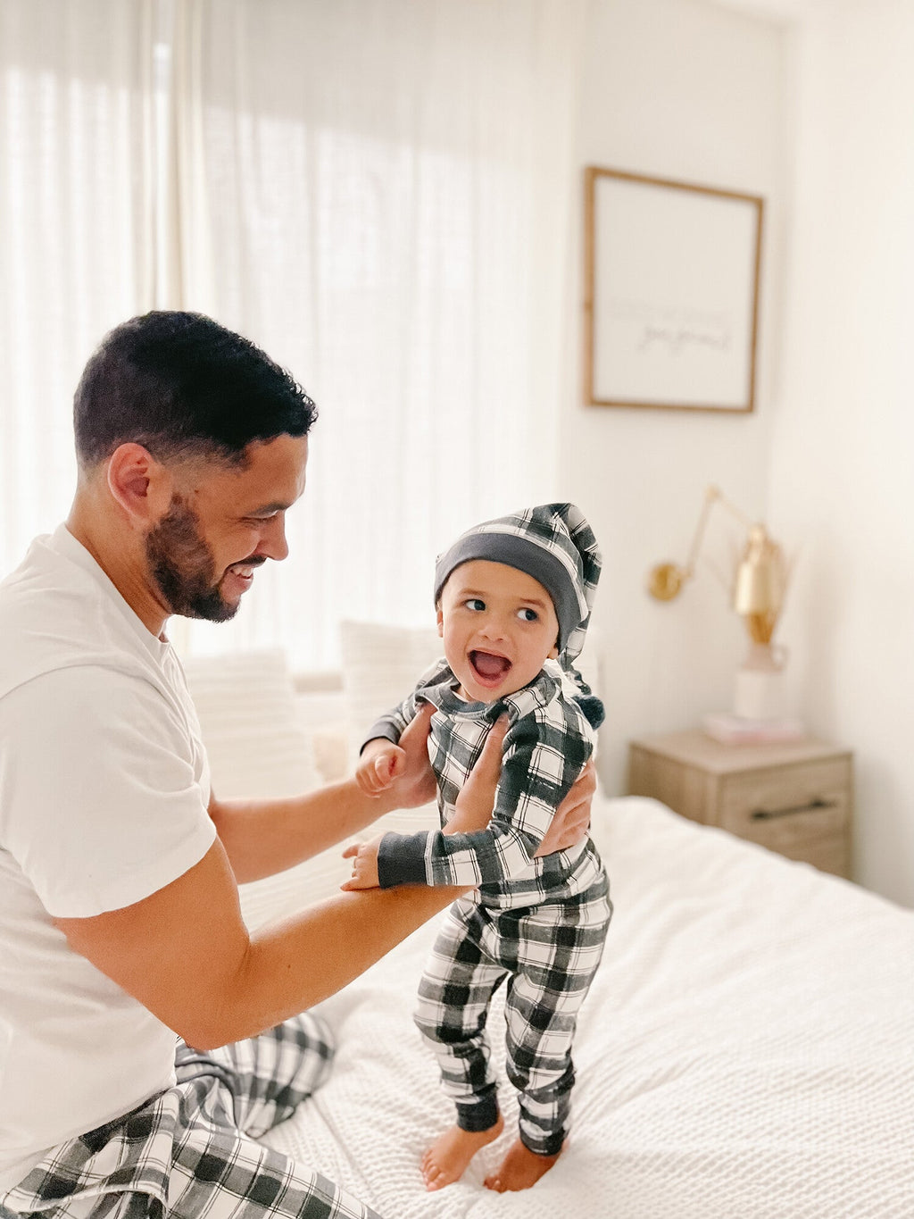 Winter's Night - Kids' Organic Holiday PJ & Cap Set