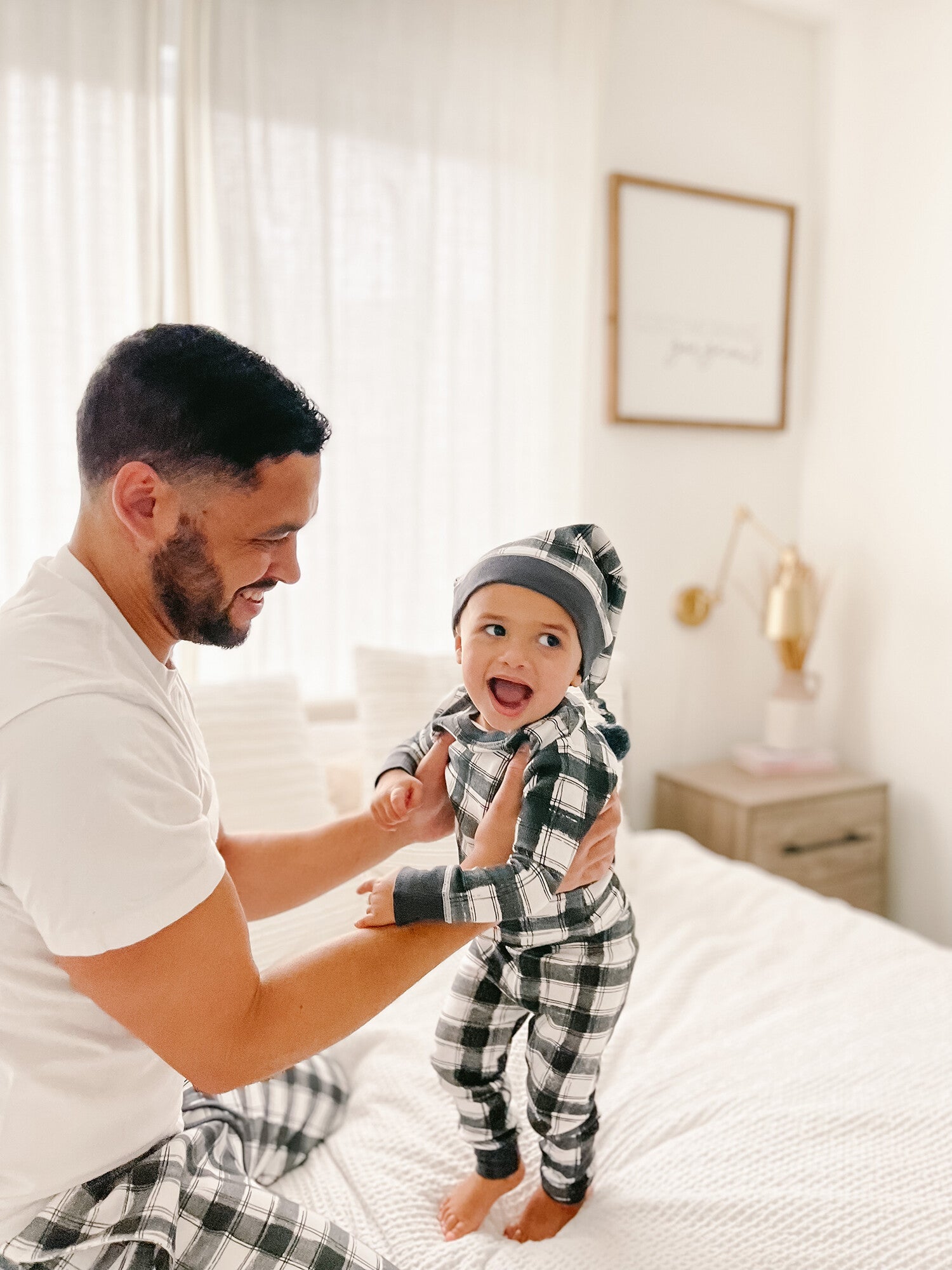 Winter's Night - Kids' Organic Holiday PJ & Cap Set