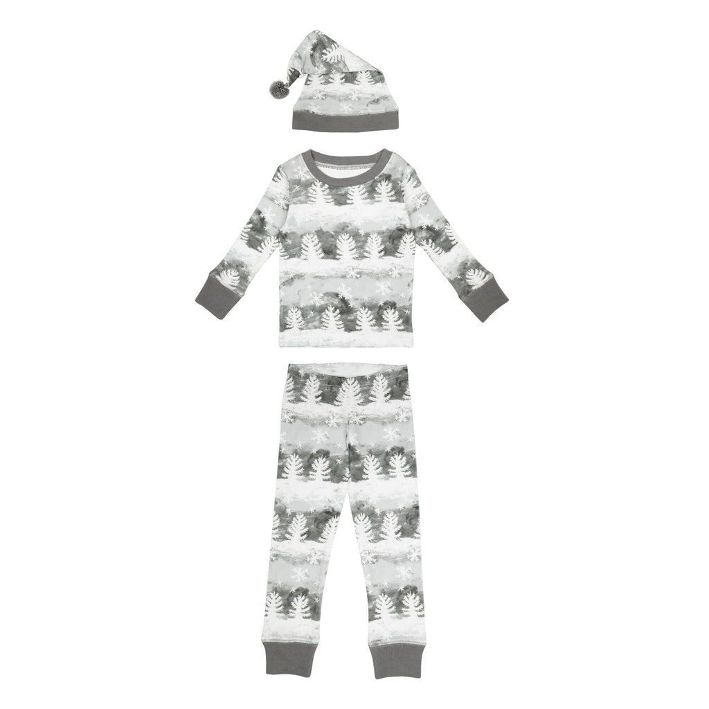 Winter Wonderland - Kids' Organic Holiday PJ & Cap Set